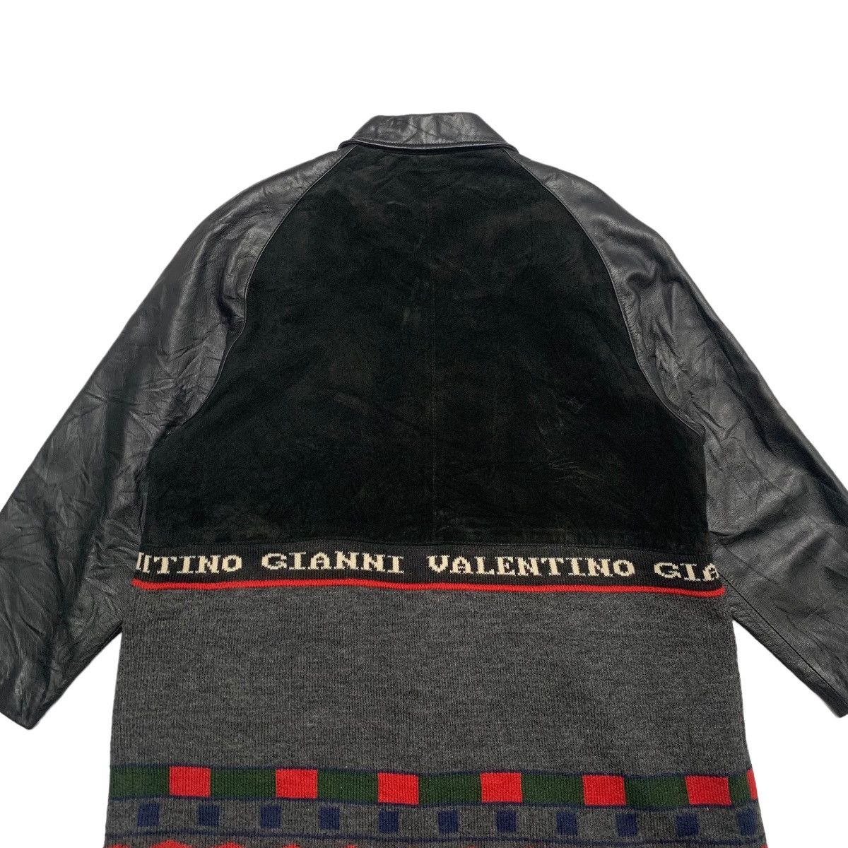 Japanese Brand Gianni Valentino Color Block Leather Jacket Size L / US 10 / IT 46 - 10 Thumbnail