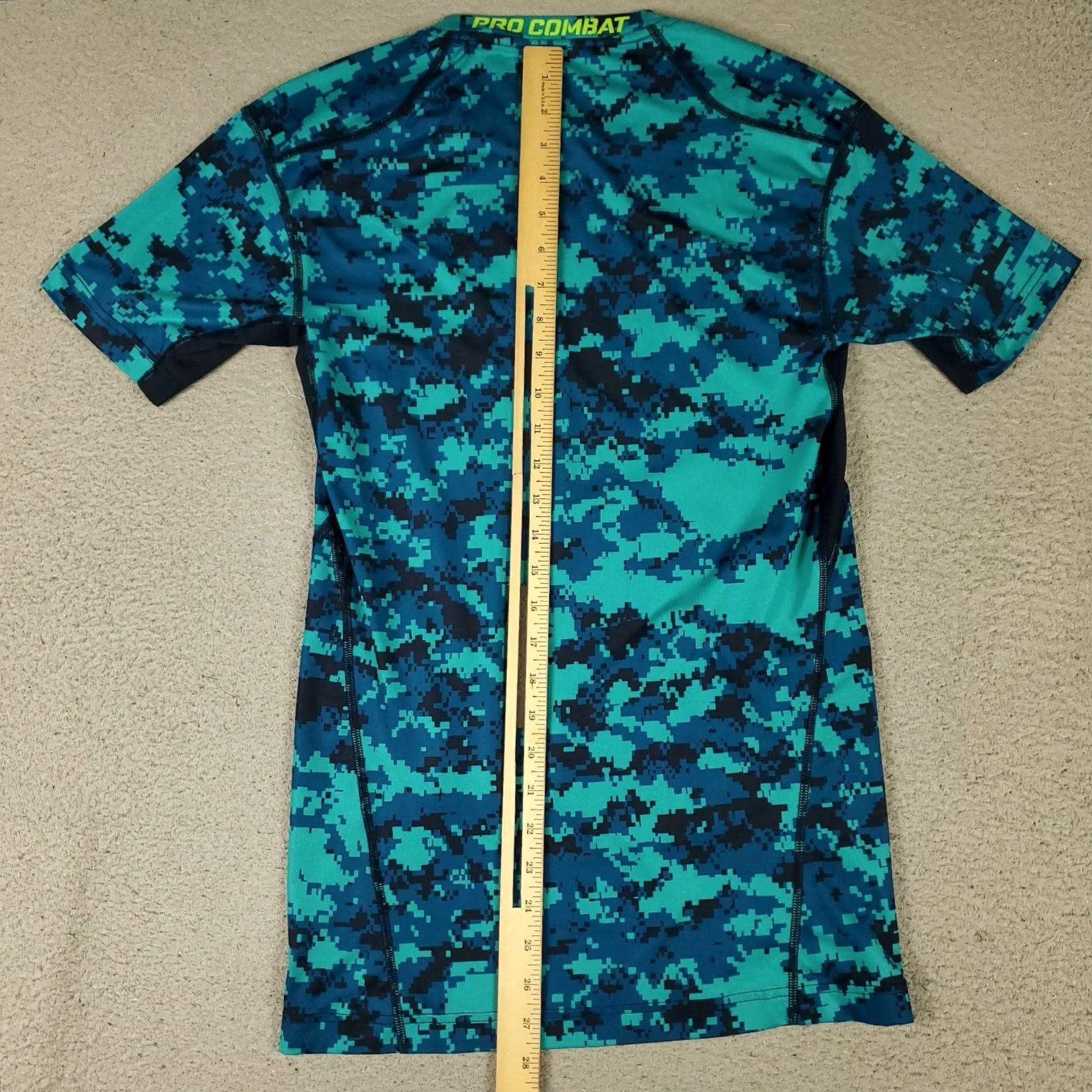 Adidas Adidas T Shirt Mens Large Blue Pixel Camo Pro Combat Compression Short Sleeve Shirt Size US L / EU 52-54 / 3 - 3 Thumbnail