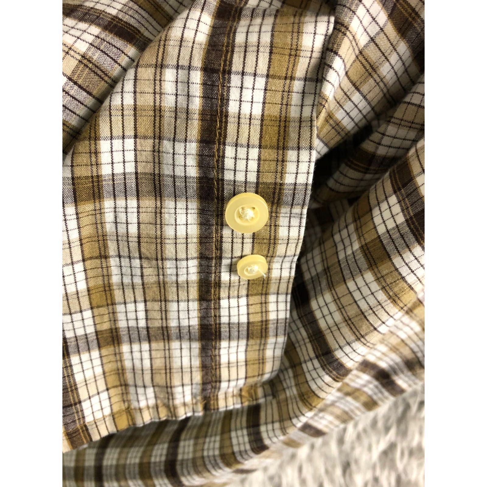 George George Shirt Mens M Brown Plaid Short Sleeve Button-Down Collar Shirt Size US M / EU 48-50 / 2 - 7 Thumbnail