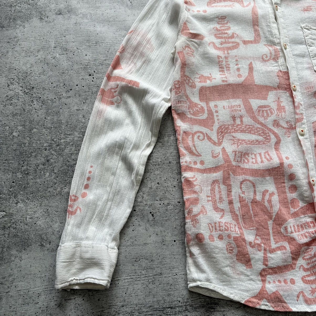 Diesel Vintage Diesel Inside Out Avandgard Style Shirt White Size US M / EU 48-50 / 2 - 5 Thumbnail