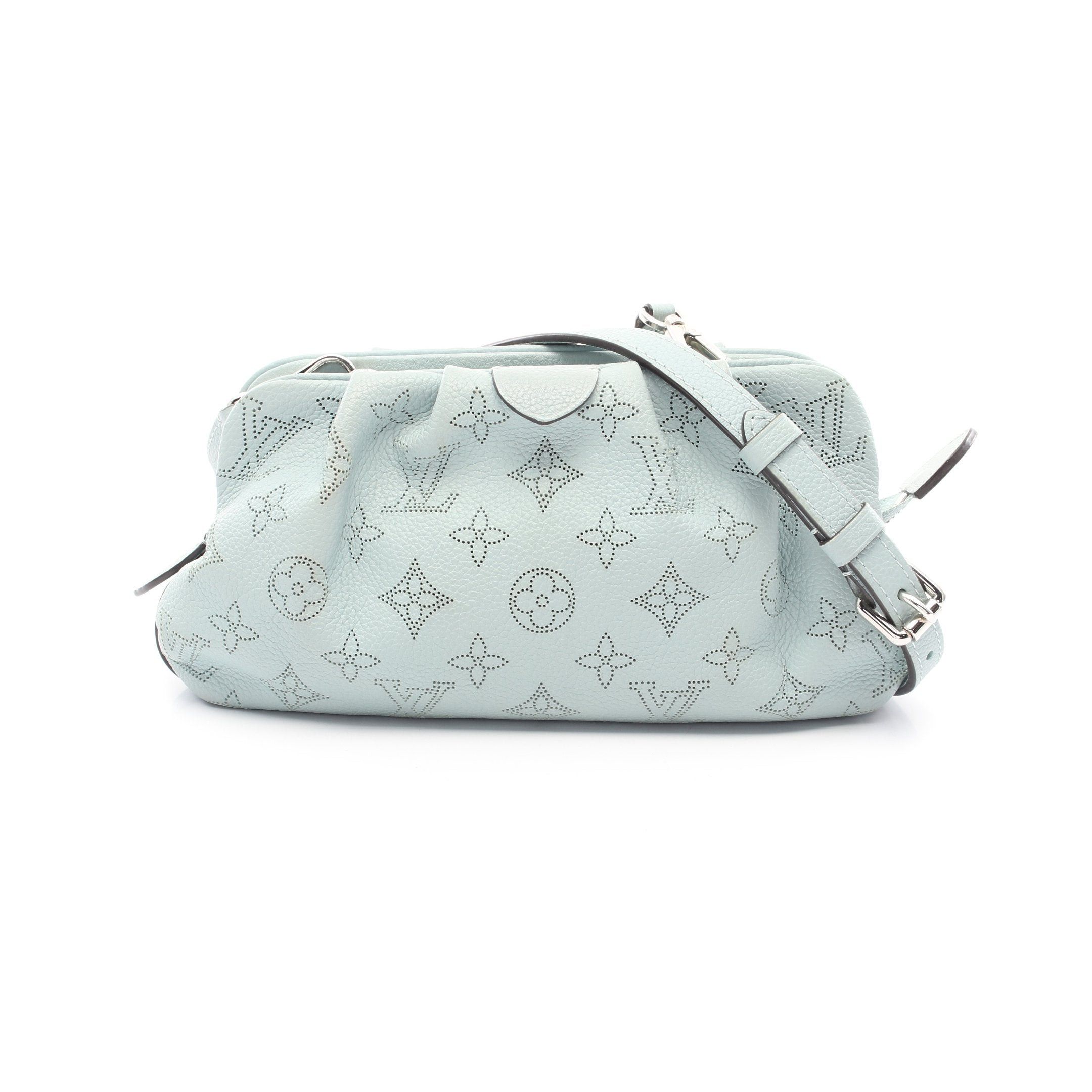 Louis Vuitton Scala Mini Mahina Vale Lagoon Shoulder Bag Leather Light Blue, Women's