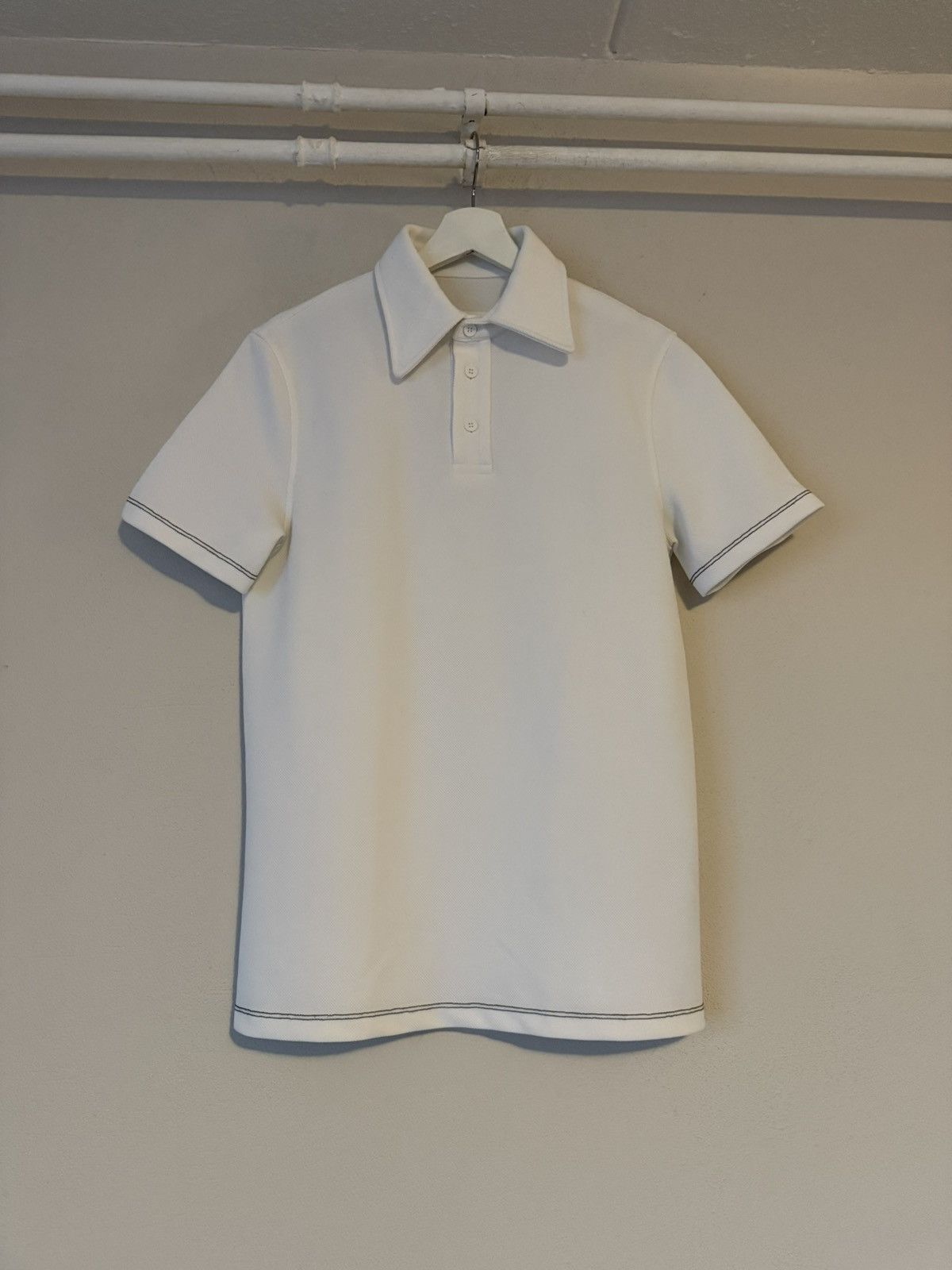 Maison Margiela White Structured Polo Shirt