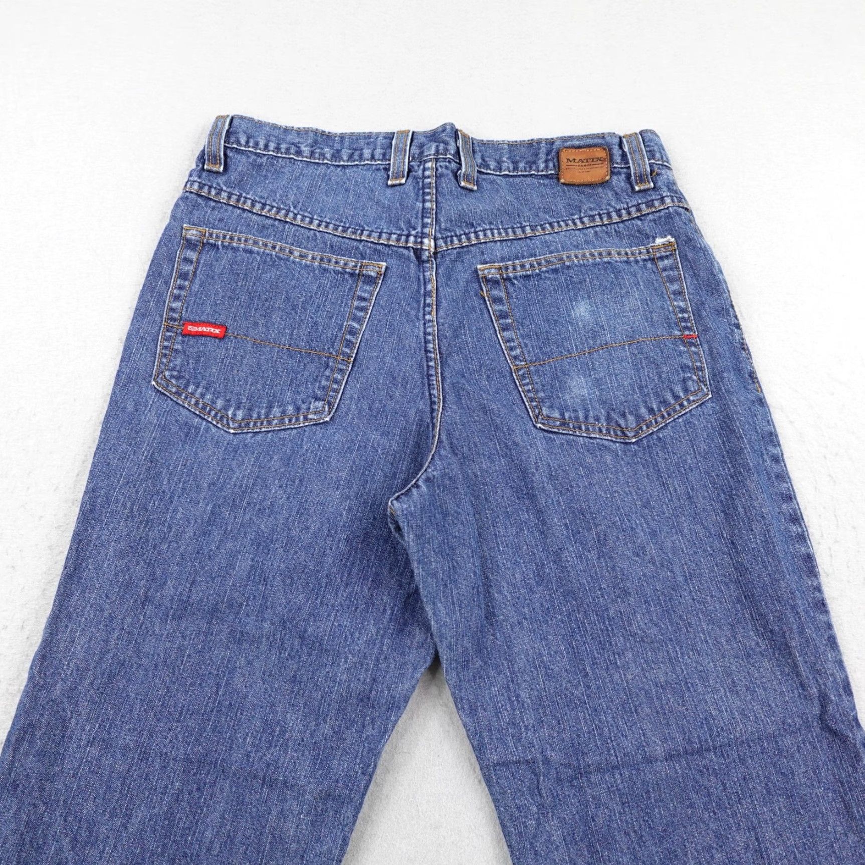 Denime VINTAGE Matix Jeans Mens 34x29 Blue Denim Button Fly Baggy Loose 90s USA Shirt? Size US 34 / EU 50 - 7 Thumbnail