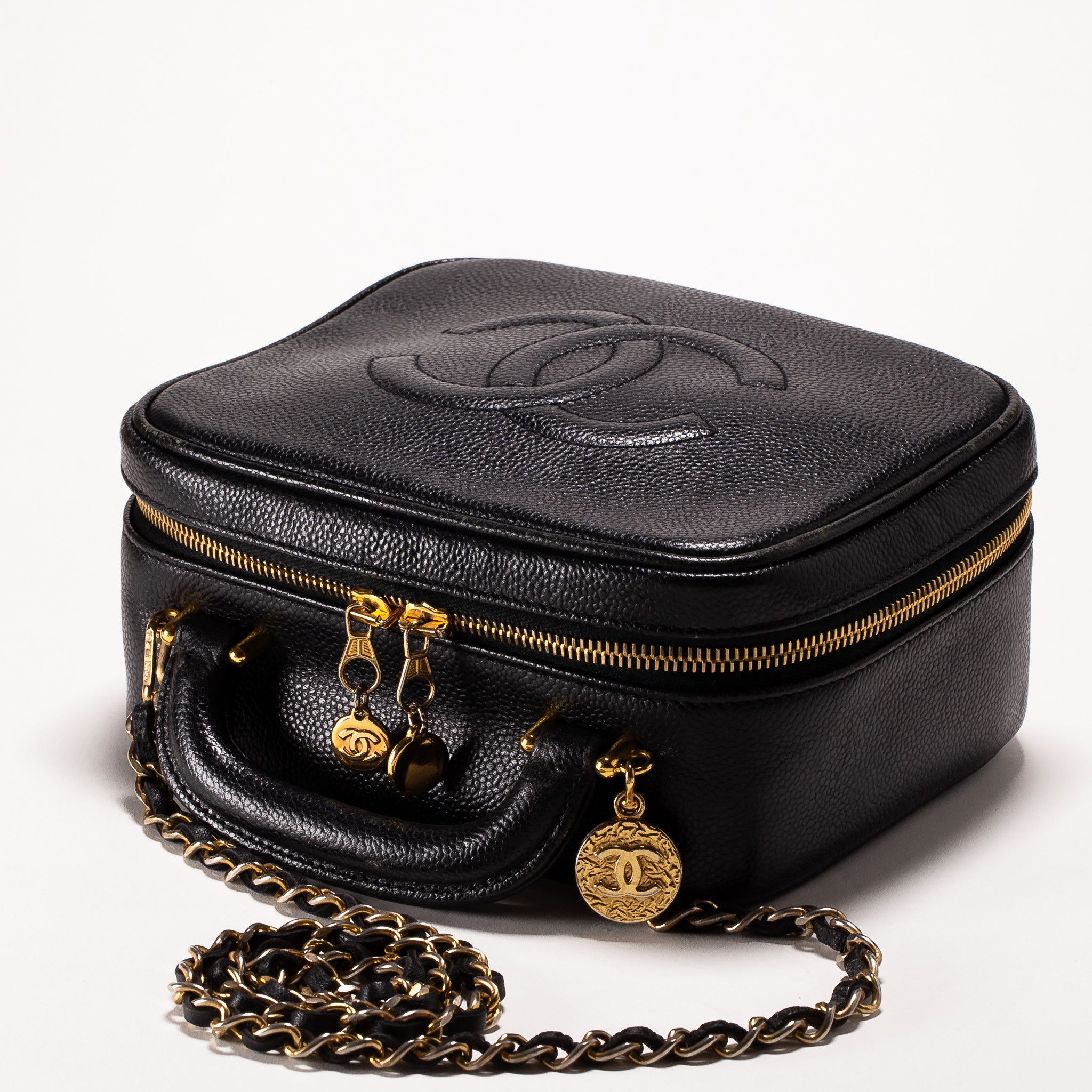 Chain Chanel Vintage Case CHANEL Vintage Timeless Vanity Case Bag