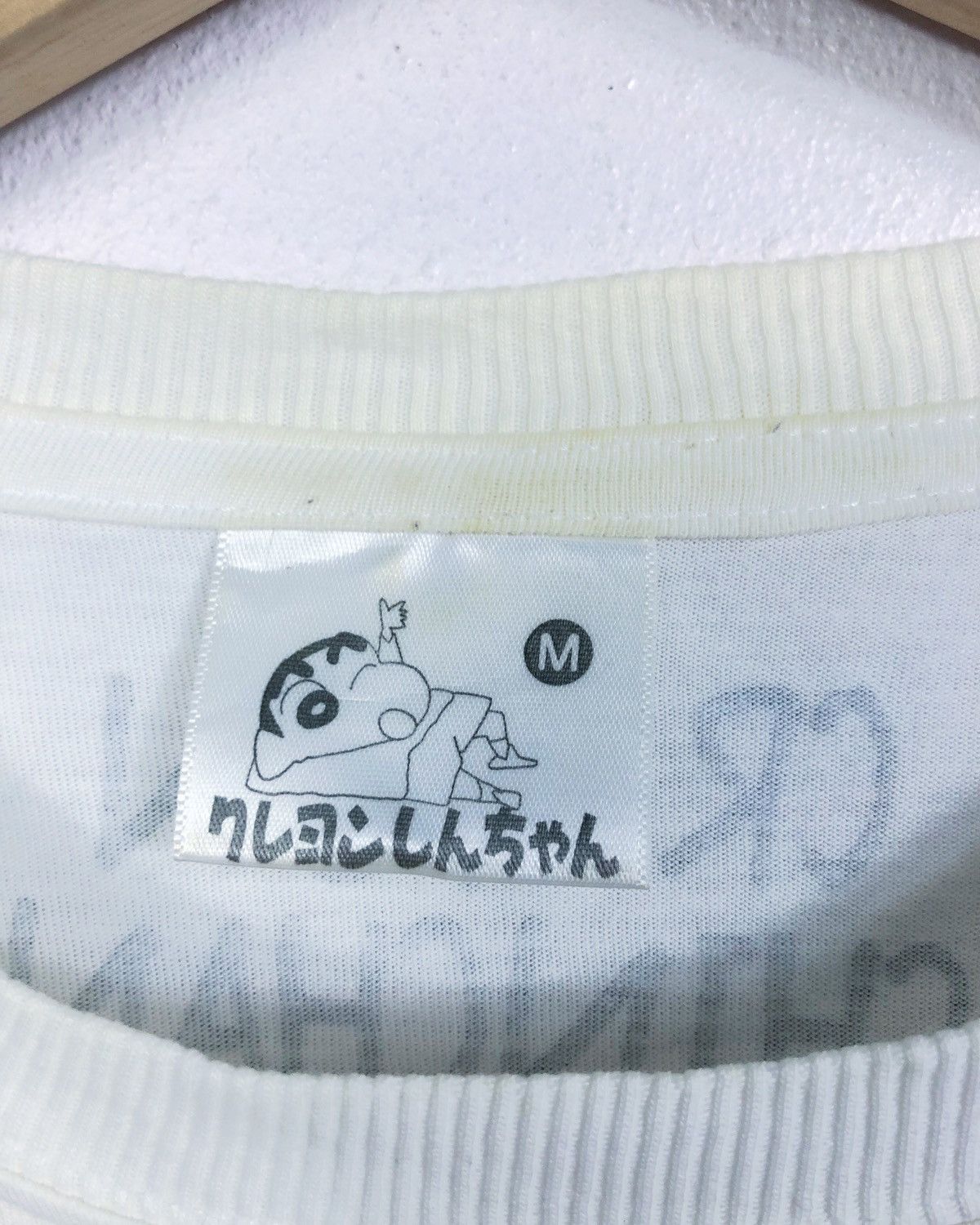Anime Rare Vintage Crayon Shinchan Japan LS Tee Size US M / EU 48-50 / 2 - 8 Thumbnail