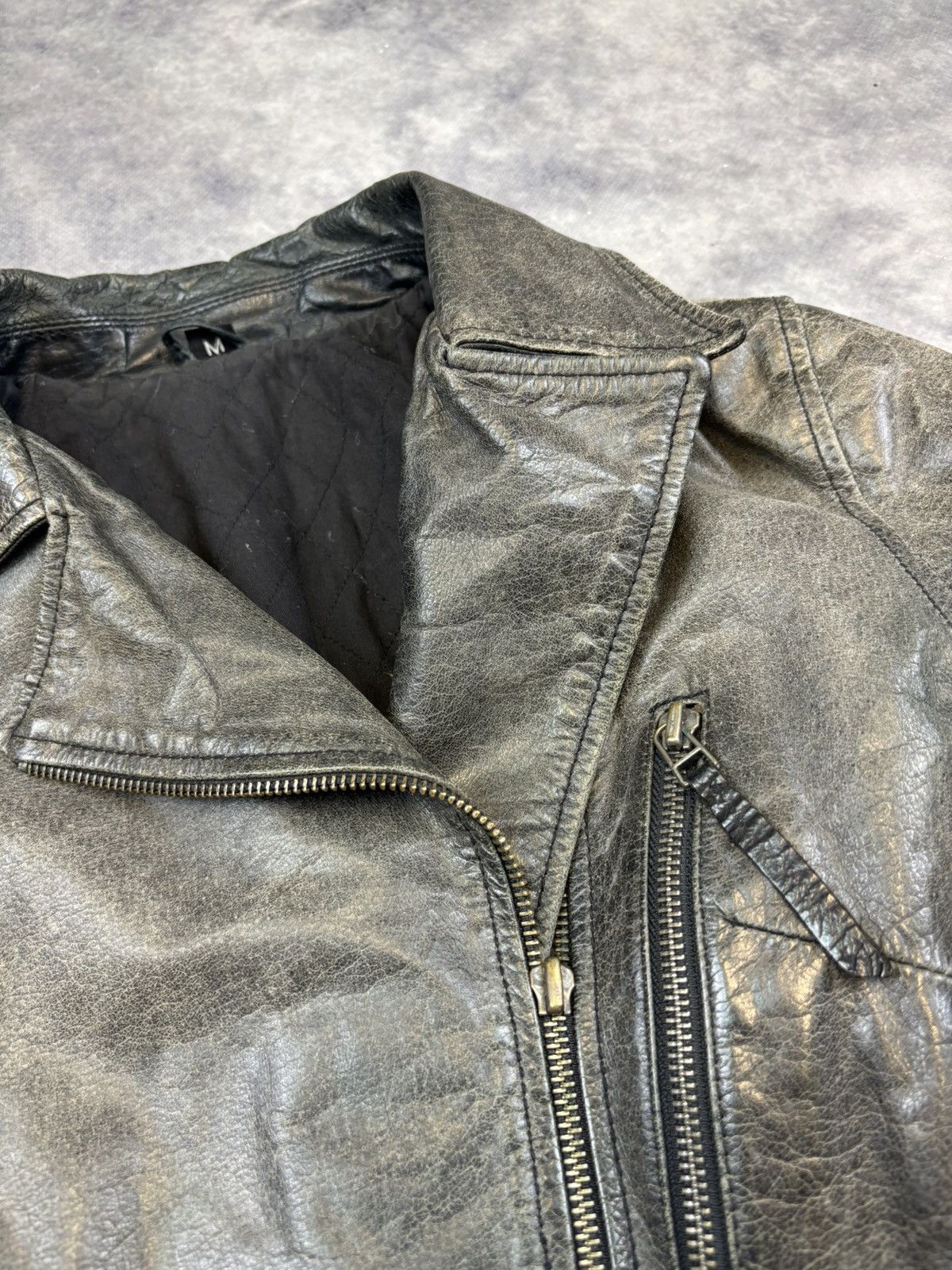 Other Vintage Leather Jacket Ramones Avant Garde Biker Rick 90s Size M / US 6-8 / IT 42-44 - 4 Thumbnail