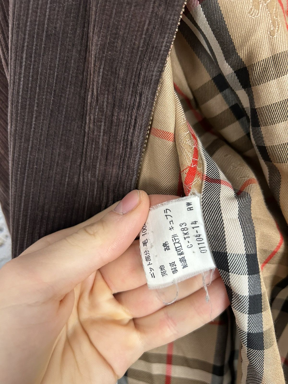 Burberry Vintage Burberrys 90s Corduroy Brown Bomber Jacket Rare Size US M / EU 48-50 / 2 - 10 Thumbnail