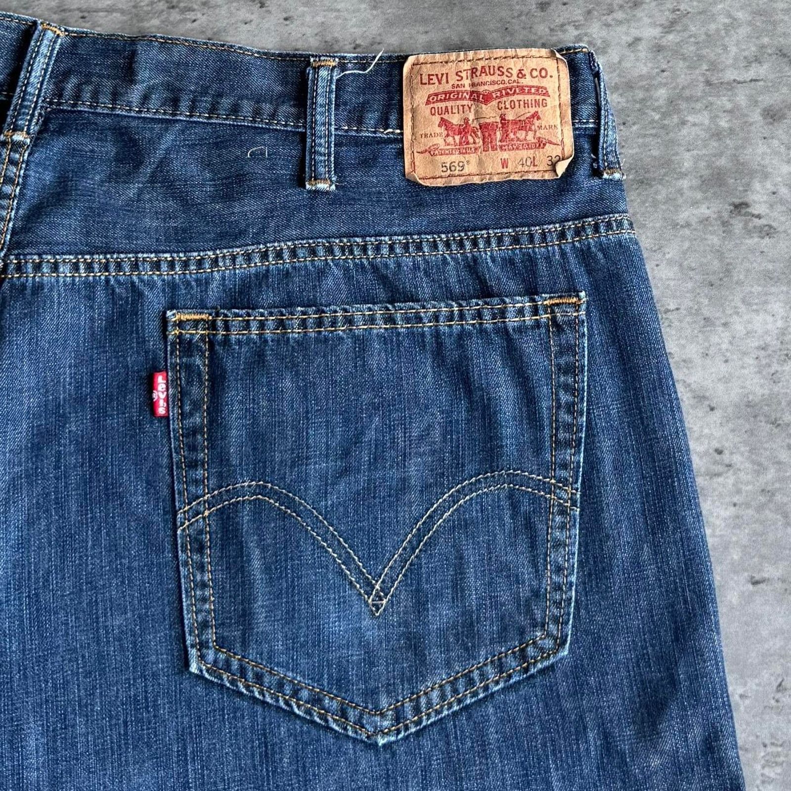 JNCO × Levi's × Levi's Vintage Clothing Vintage Y2K Levi’s 569 Loose Fit Baggy Wide Leg Denim Jeans Size US 40 / EU 56 - 3 Thumbnail