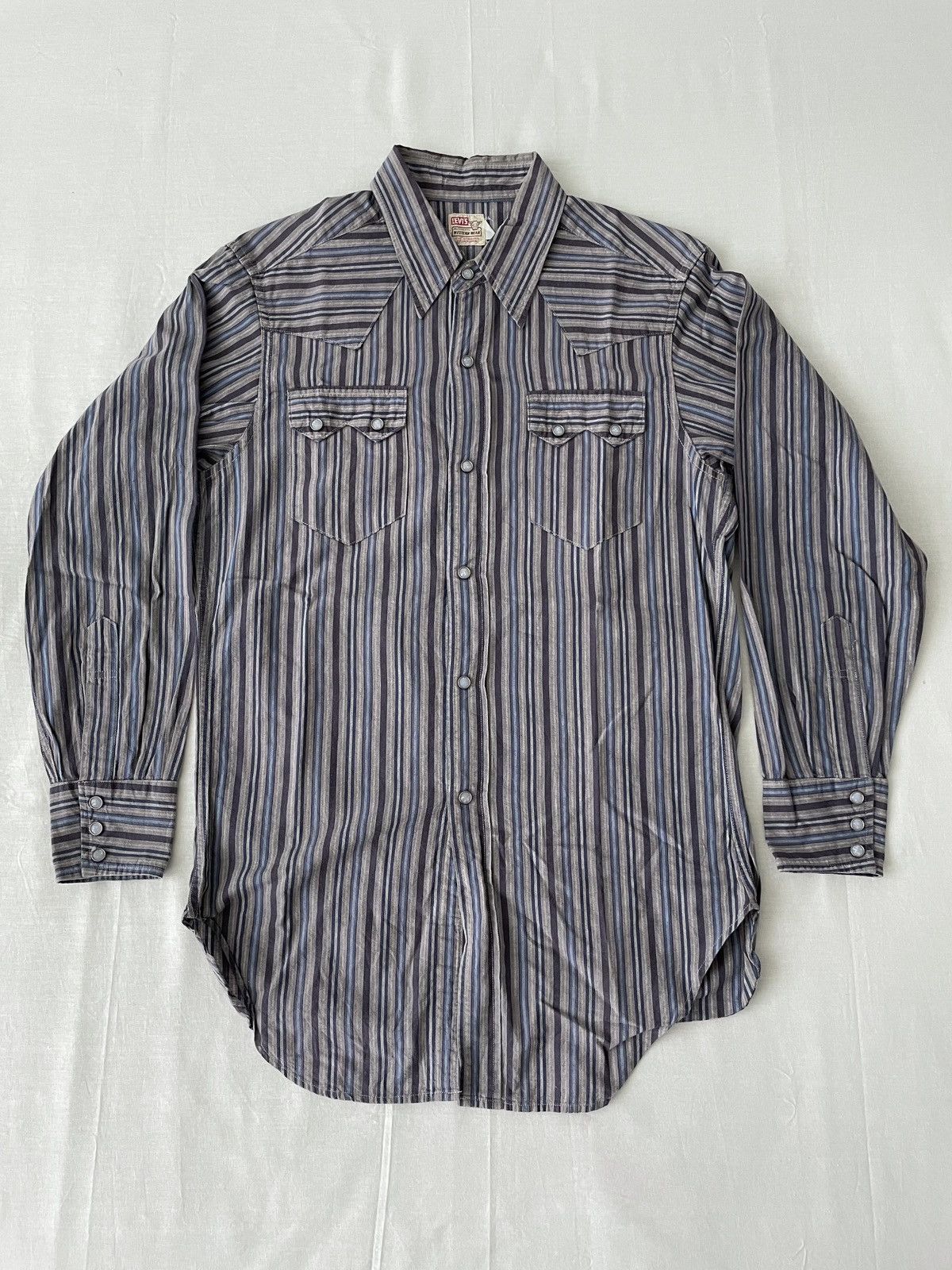 LVC LVC Levis Shorthorn Western Shirt Stripes Big E Japan Size US M / EU 48-50 / 2 - 2 Thumbnail