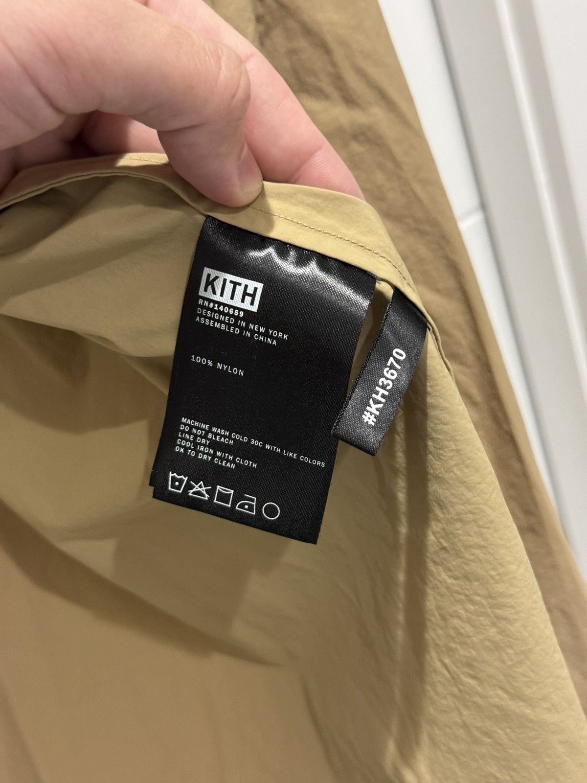 Kith Kith Mens Military Crispy Nylon Work Shirt Travertine Size M Size US M / EU 48-50 / 2 - 10 Thumbnail