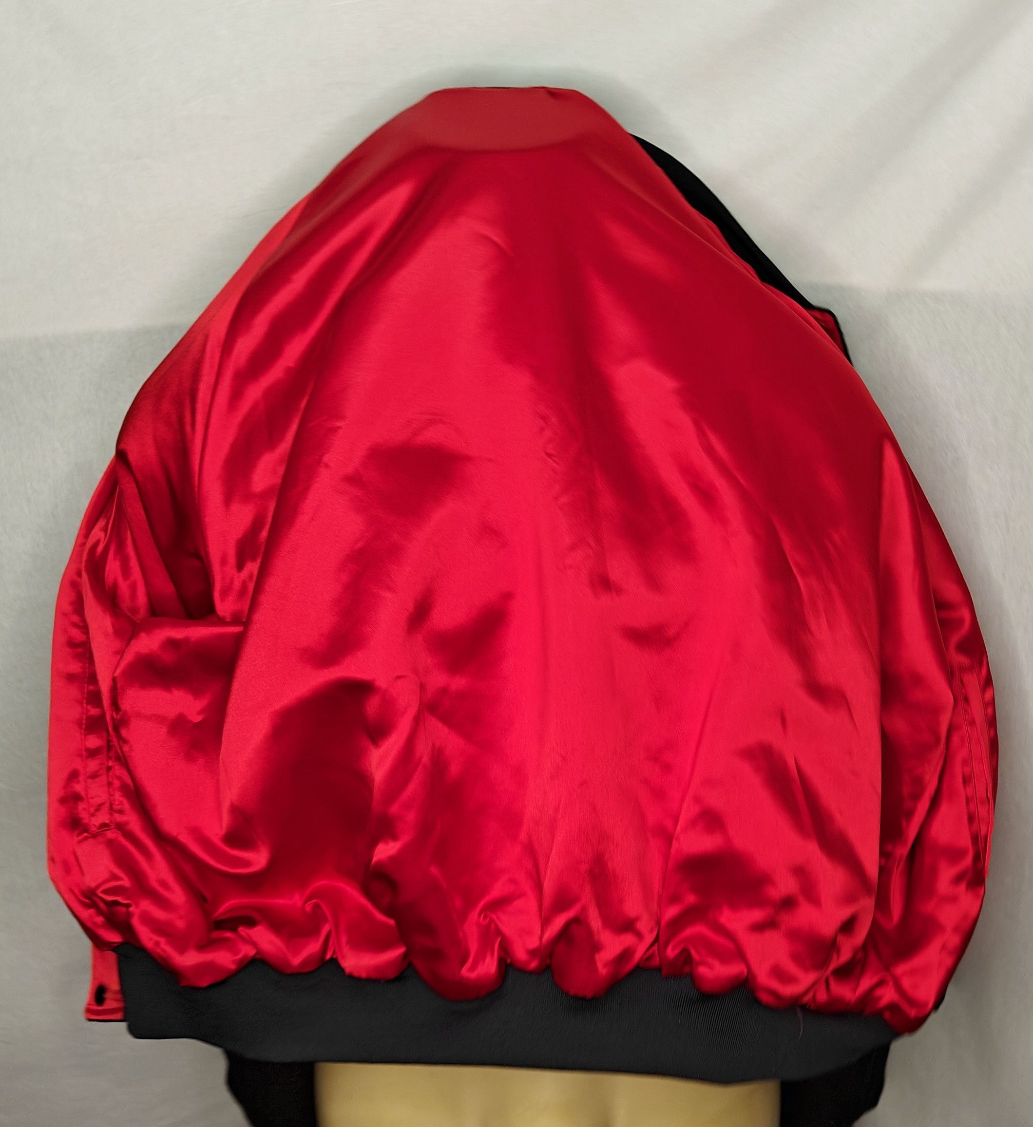 Vintage Vtg 80s Webster Tv Show USA wool & satin bomber jacket Size US XL / EU 56 / 4 - 4 Thumbnail