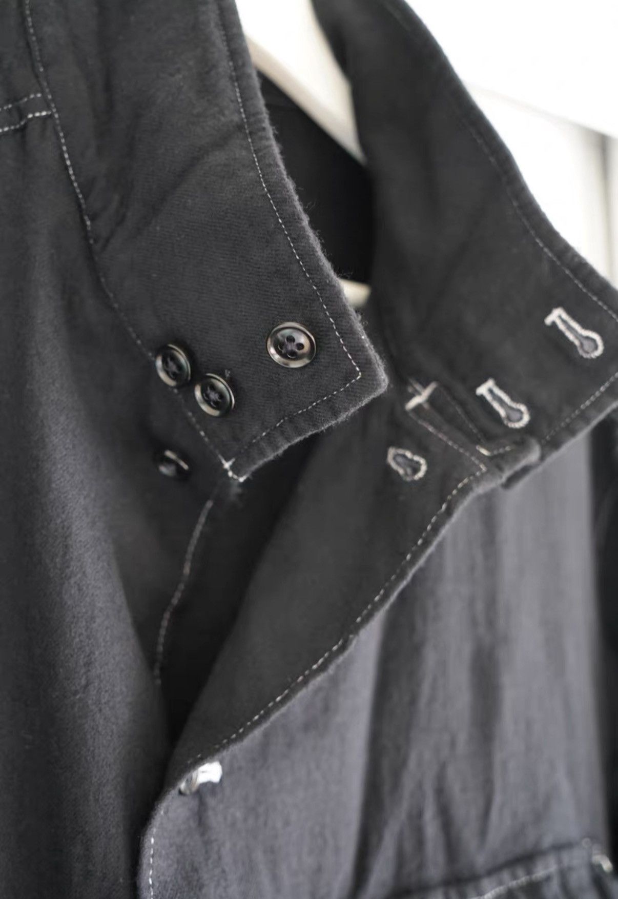 Yohji Yamamoto Yohji Yamamoto 17AW Stitch Detail Belted Wool Coat K4 Size US XL / EU 56 / 4 - 4 Thumbnail
