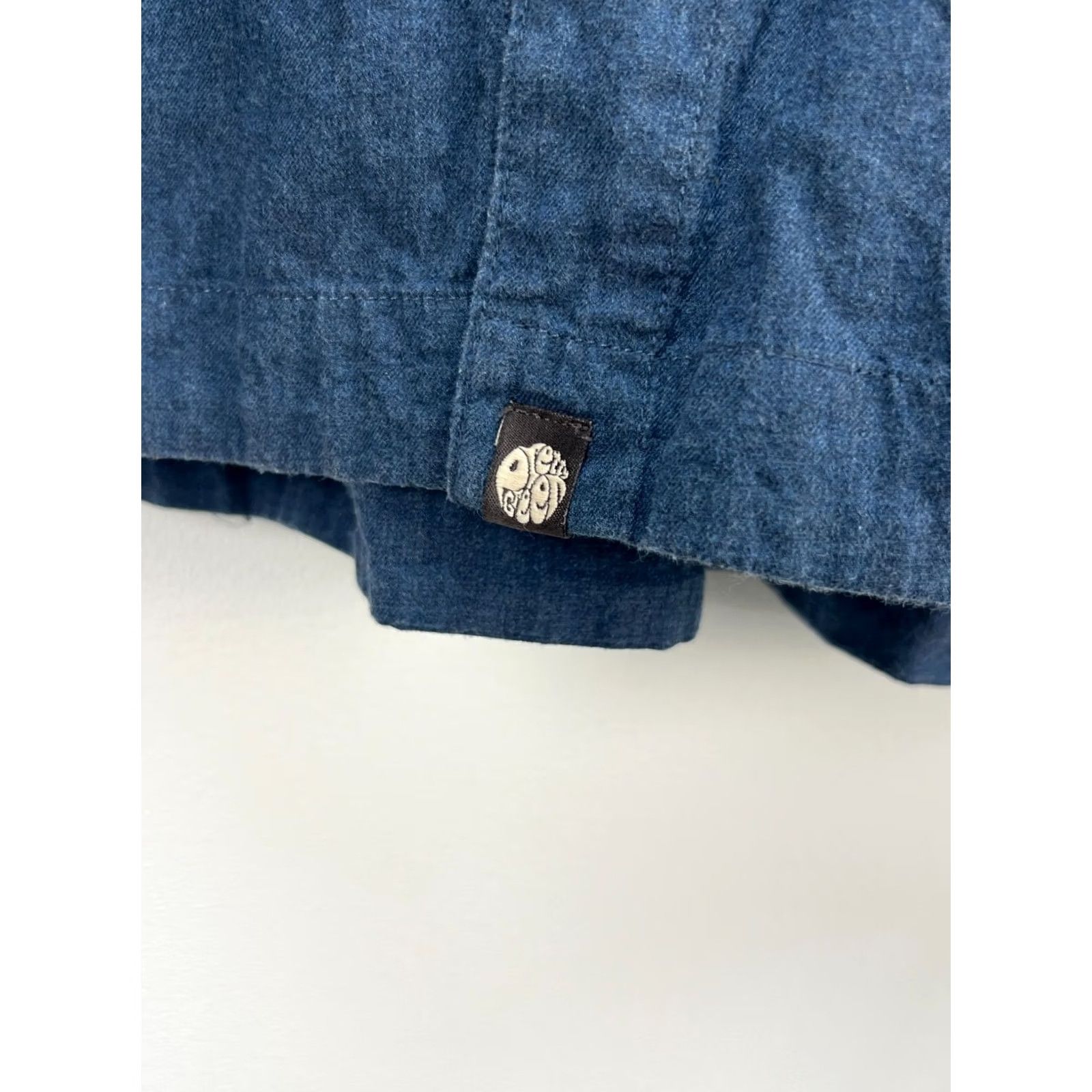 Pretty Green Pretty Green Shirt Button-Up Short Sleeve Logo Mens L/XL Blue Vintage Cotton Shirt Size US L / EU 52-54 / 3 - 5 Thumbnail