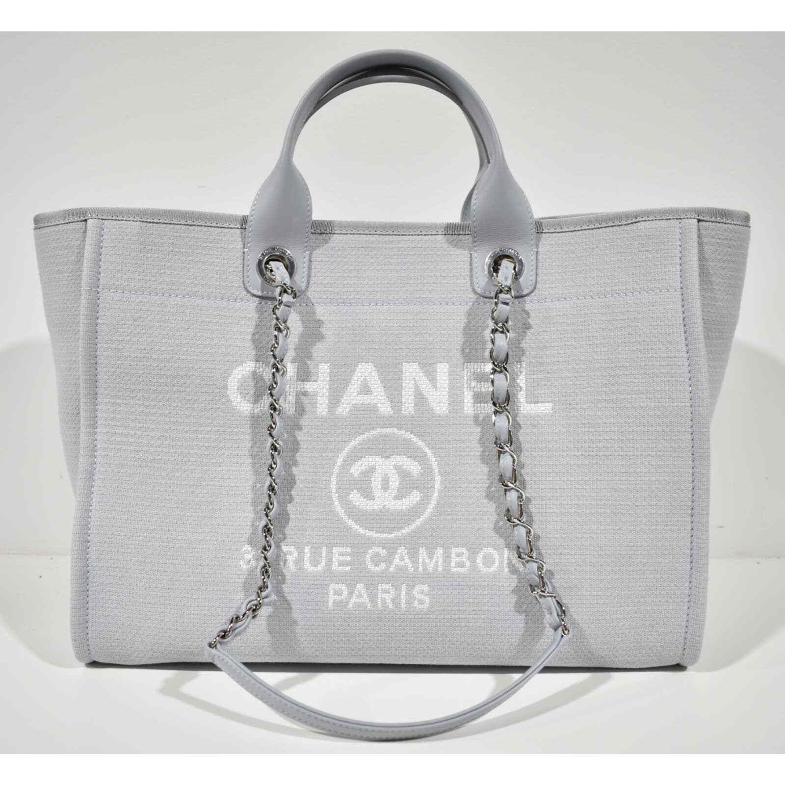 Chanel Chanel Deauville 30cm 2Way Silver Chain Handle Tote Bag Size ONE SIZE - 1 Thumbnail