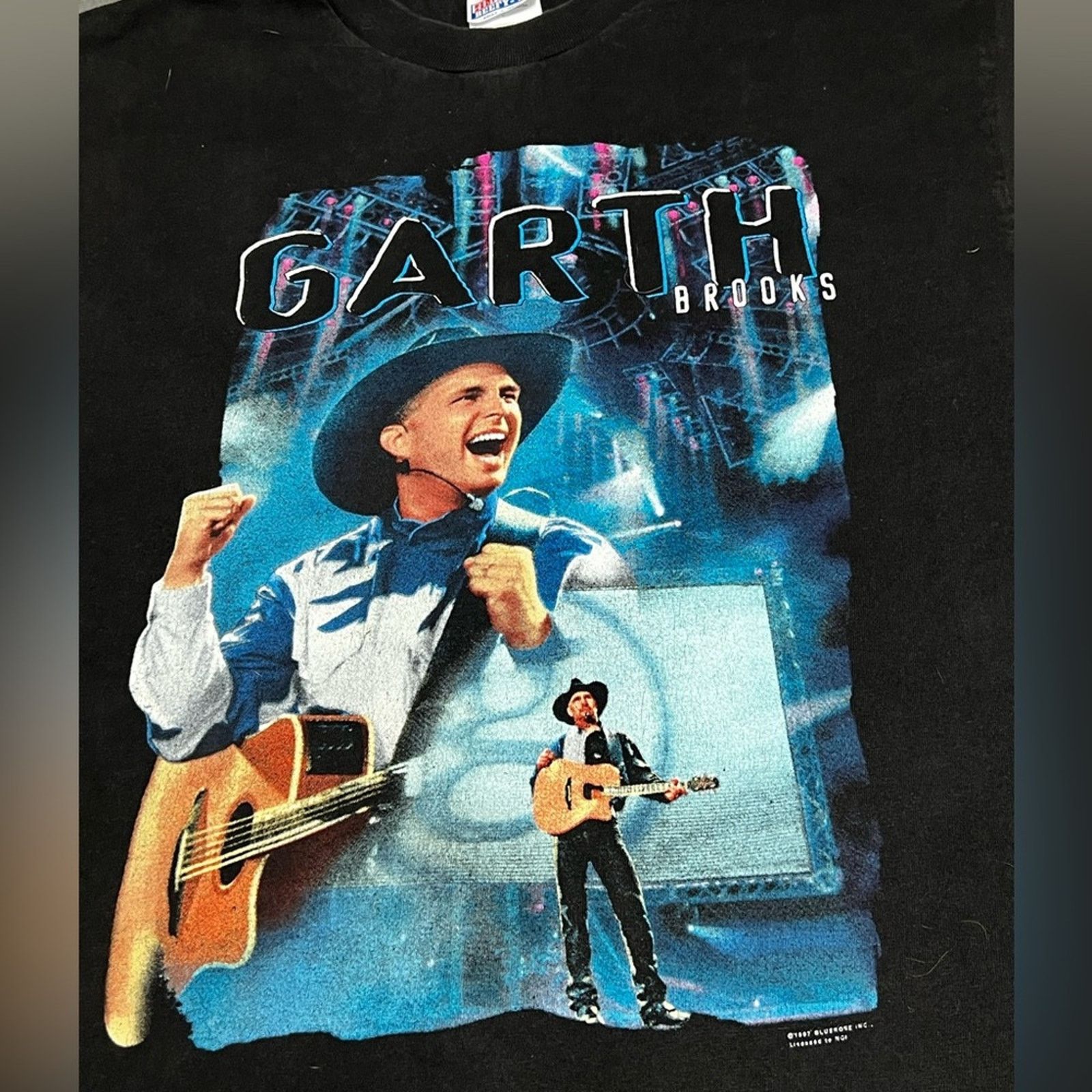 Hanes Vintage Garth Brooks Concert T-Shirt Size L 90s Country Tee Size US L / EU 52-54 / 3 - 2 Thumbnail