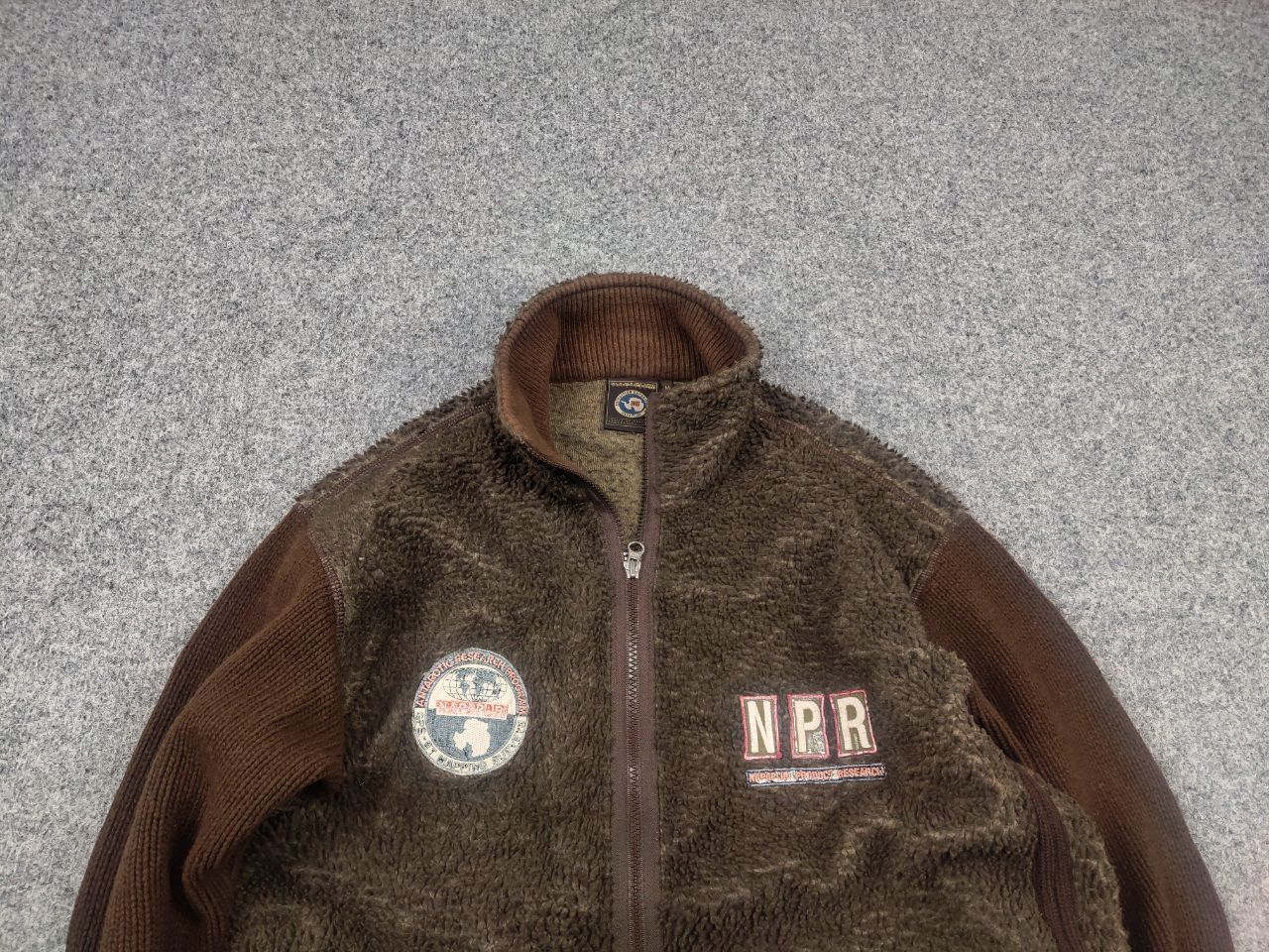 Napapijri Vintage Napapijri Sherpa Fleece Knit Sleeves Zip Pullover Size US M / EU 48-50 / 2 - 4 Thumbnail