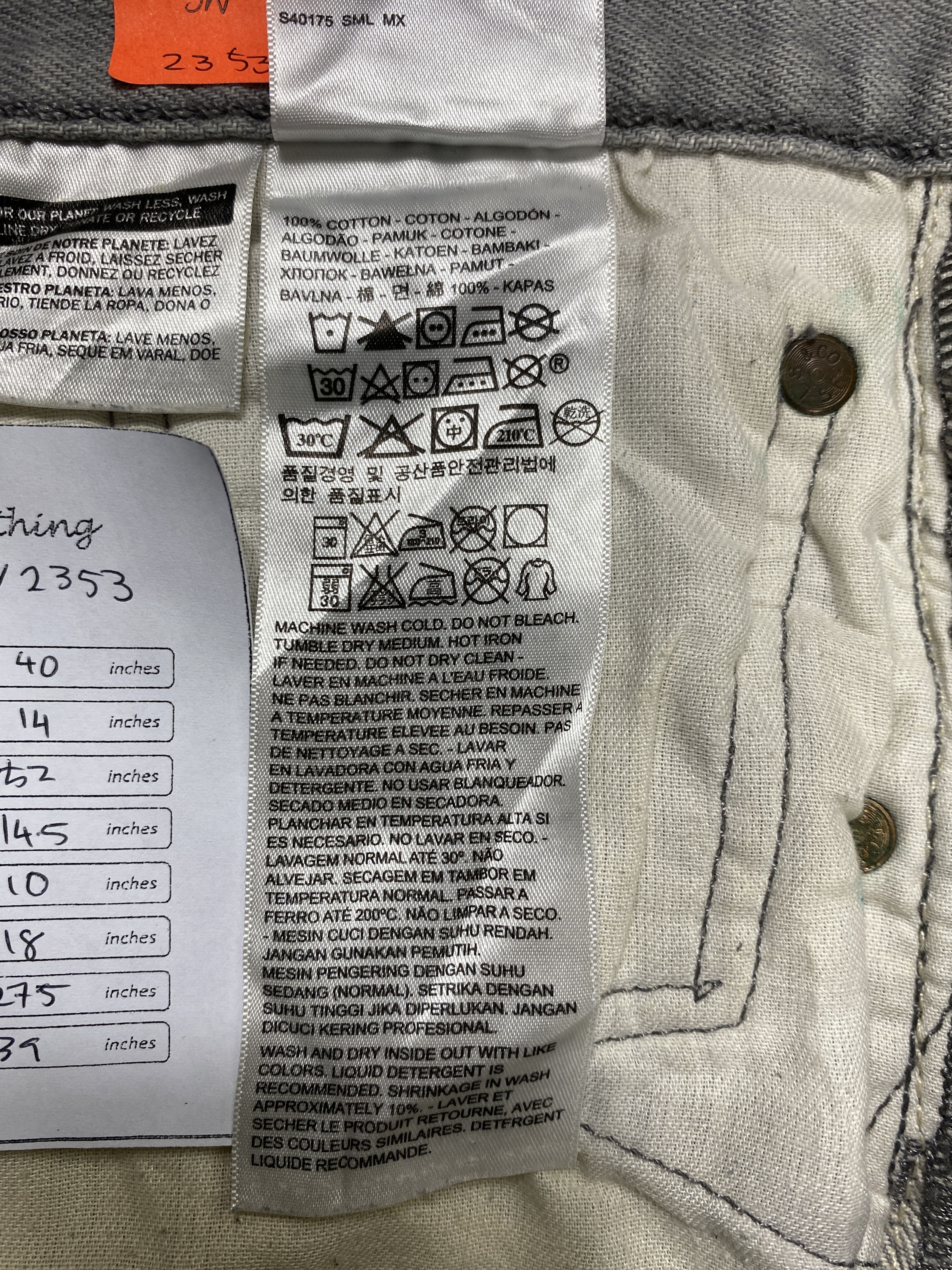 Levi's Light Wash Grey Vintage Levi's 501 40x27.5 Denim -JN2353 Size US 40 / EU 56 - 9 Thumbnail
