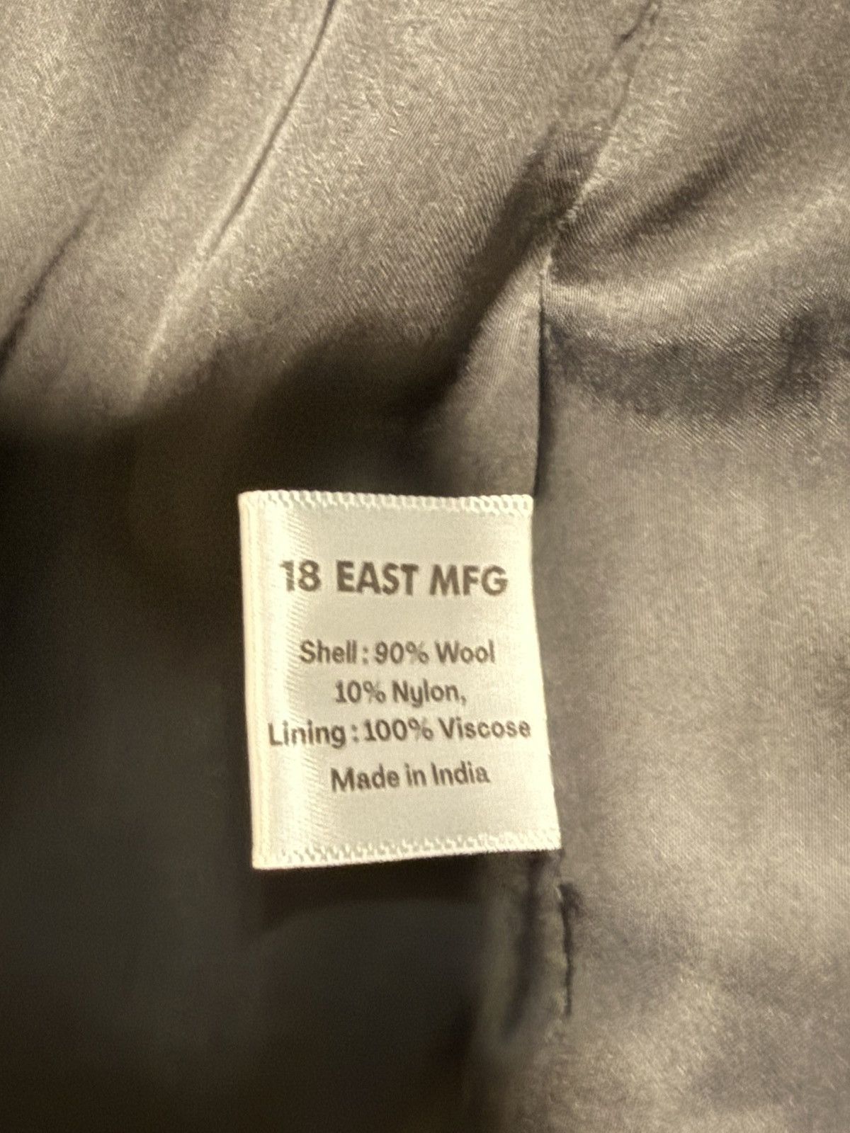 18 East 18 East Lamar Half Raglan Topcoat - Black Melange Wool Size US M / EU 48-50 / 2 - 5 Thumbnail
