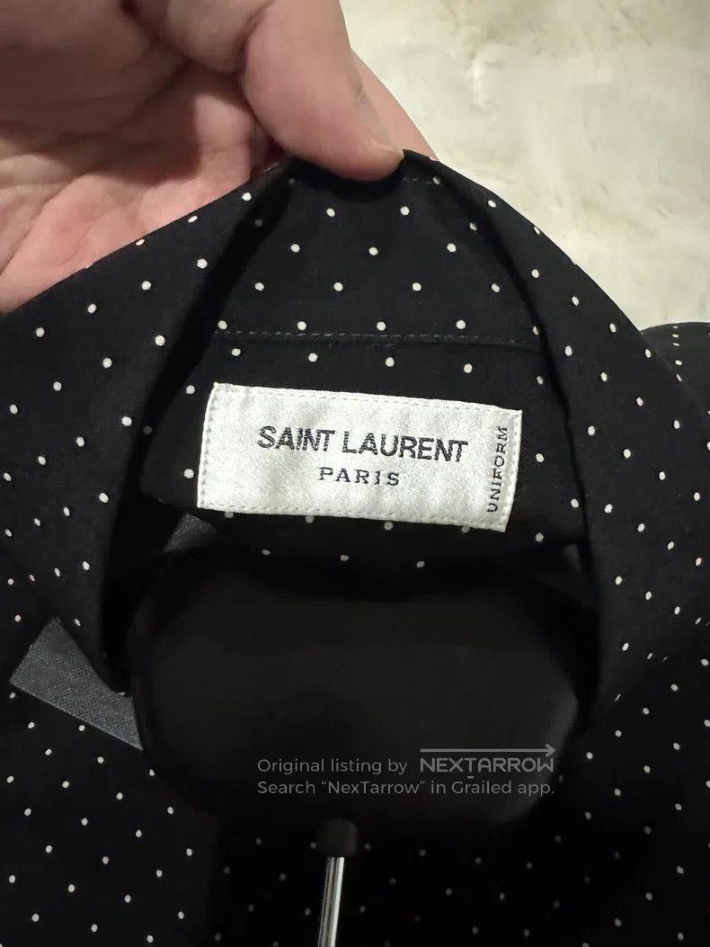 Saint Laurent Paris Saint Laurent Paris size 37 Men's Silk Polka Dot Shirt Size US XS / EU 42 / 0 - 2 Thumbnail
