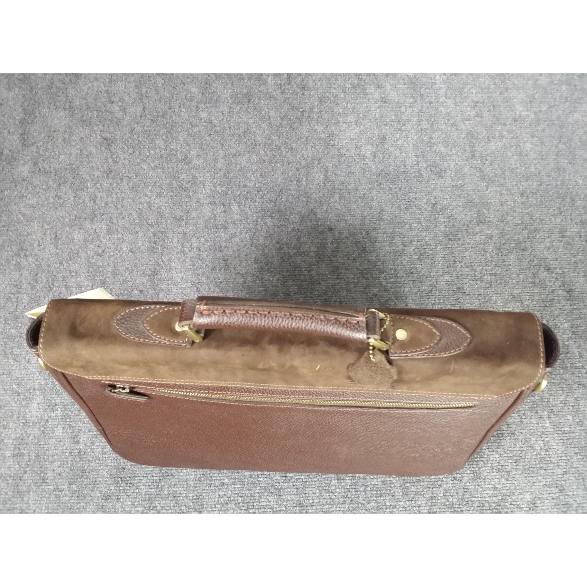 Other Mashad Leather Briefcase Men Brown Adjustable Strap Locks Bu Size ONE SIZE - 5 Thumbnail