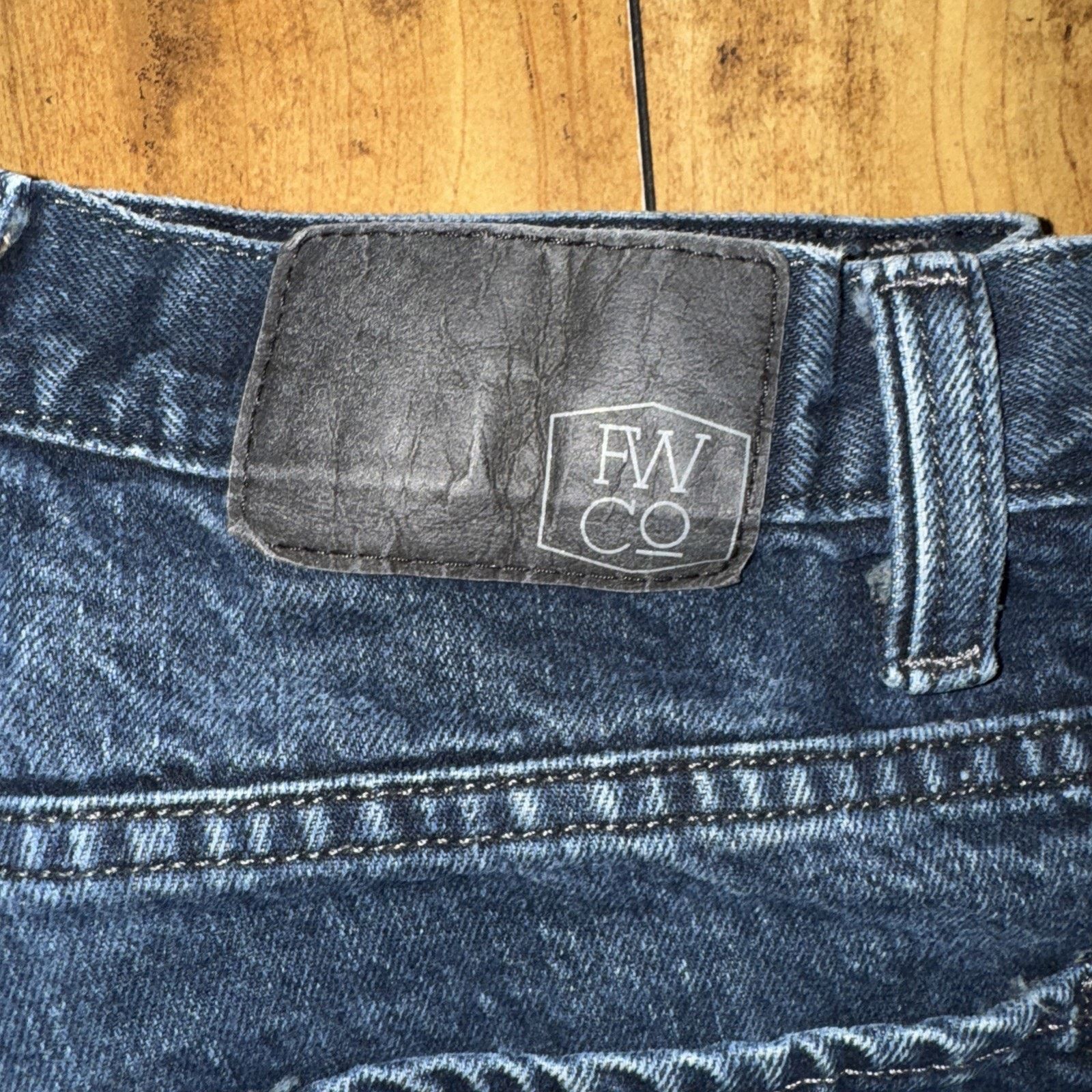Free World × Vintage Free World Night Train Denim Jeans Blue 32x32 Size US 32 / EU 48 - 3 Thumbnail
