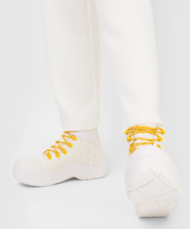 Bottega Veneta o1y0725 Padded Ankle Boots in White Size US 9 / IT 39 - 5 Thumbnail