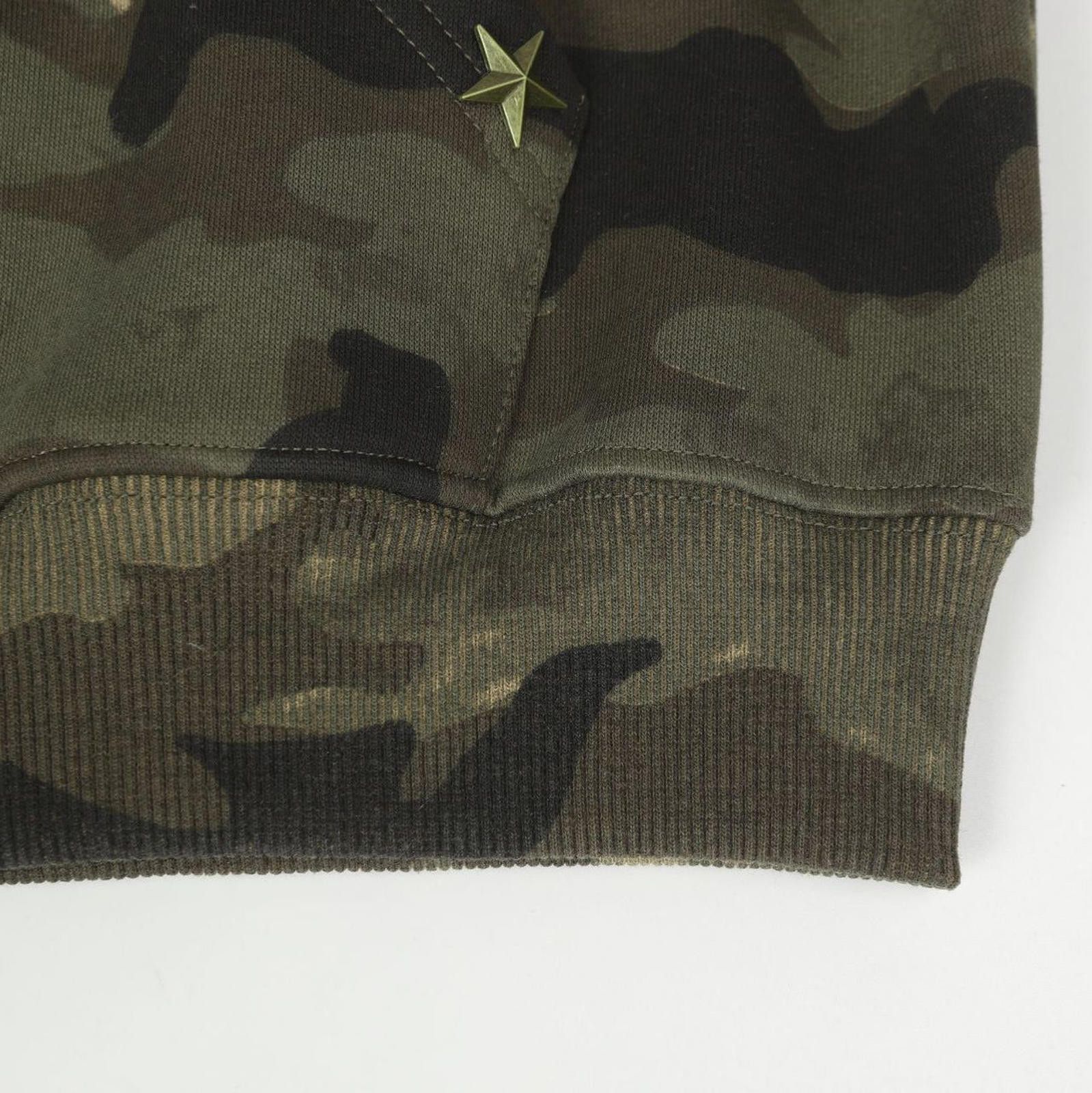 Japanese Brand Camo Star Studded Full Zip Hoodie Size ONE SIZE - 3 Thumbnail