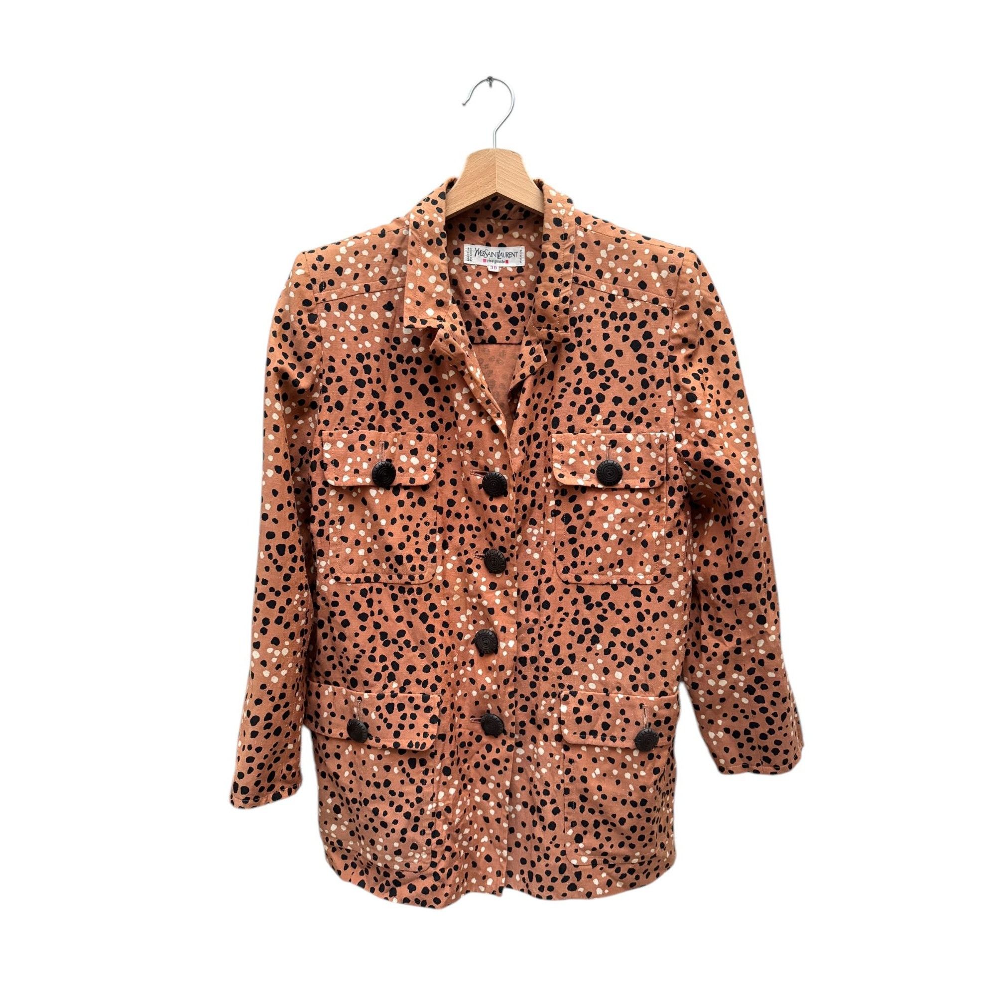 Yves Saint Laurent Dot Cheetah Safari Saharian Jacket Size M / US 6-8 / IT 42-44 - 1 Thumbnail