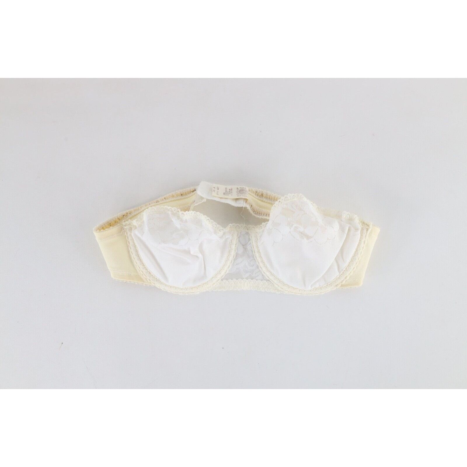 Vintage Vintage 70s Union Made Flower Floral Lace Underwire Bra Size ONE SIZE - 1 Thumbnail