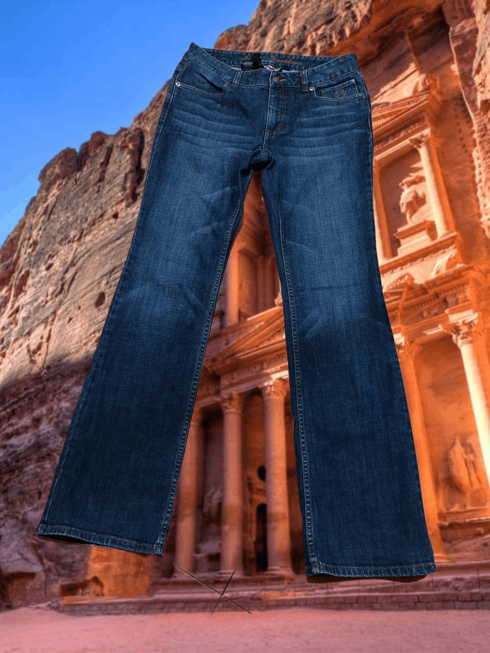 Harley Davidson Vintage logo blue Harley Davidon jeans Y2K Size 30" / US 8 / IT 44 - 1 Thumbnail