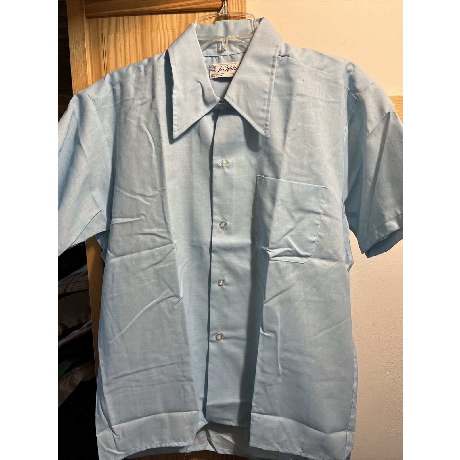Other Vintage Sir Walter Shirt Men’s Large Blue Cotton Polyester Size US L / EU 52-54 / 3 - 2 Thumbnail
