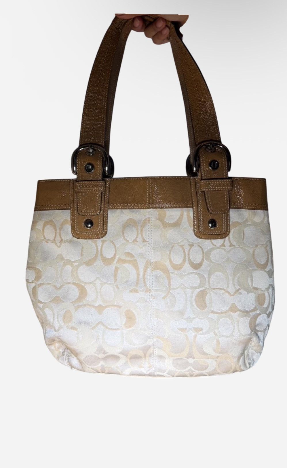 Authentic Coach Signature Soho Pleated Optic Shoulder Bag