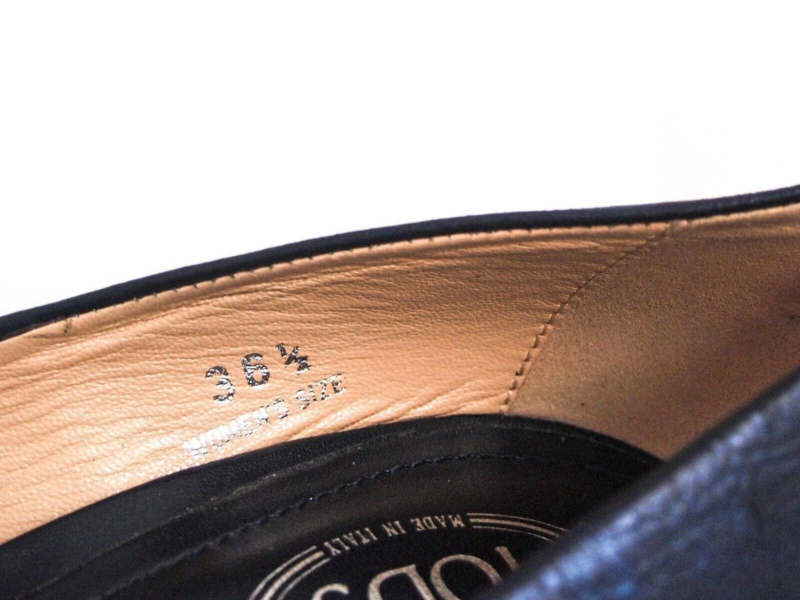 Tod's Tod's Peep Toe Heels Blue Leather Womens 6.5 EU 36.5 Size US 6.5 / IT 36.5 - 6 Thumbnail