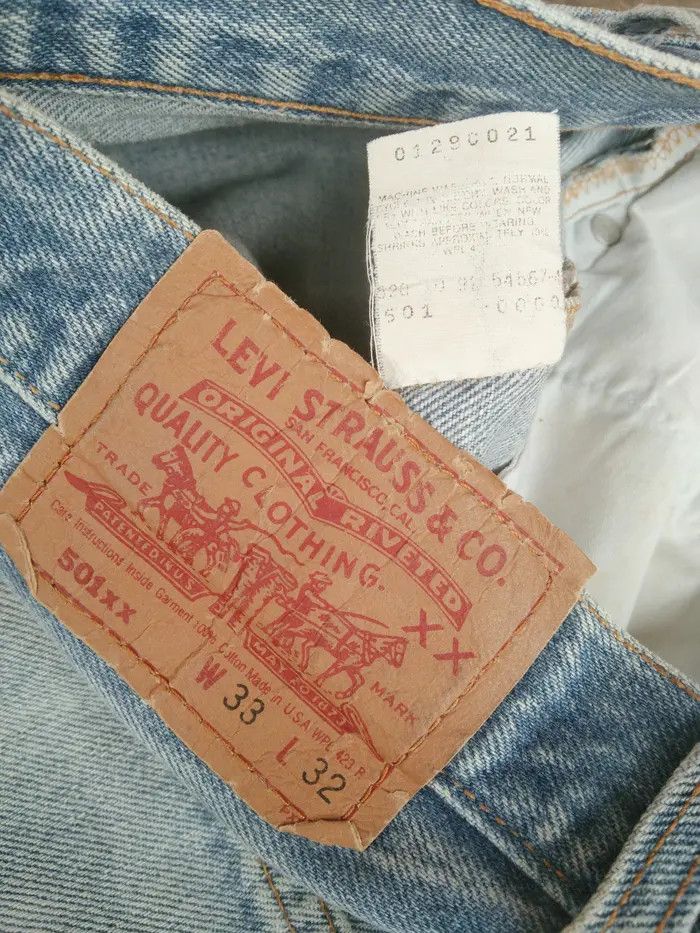 Levi's × Vintage 90s Vintage Levis 501 Made In USA Distressed Jeans 31x29 Size US 31 - 10 Thumbnail