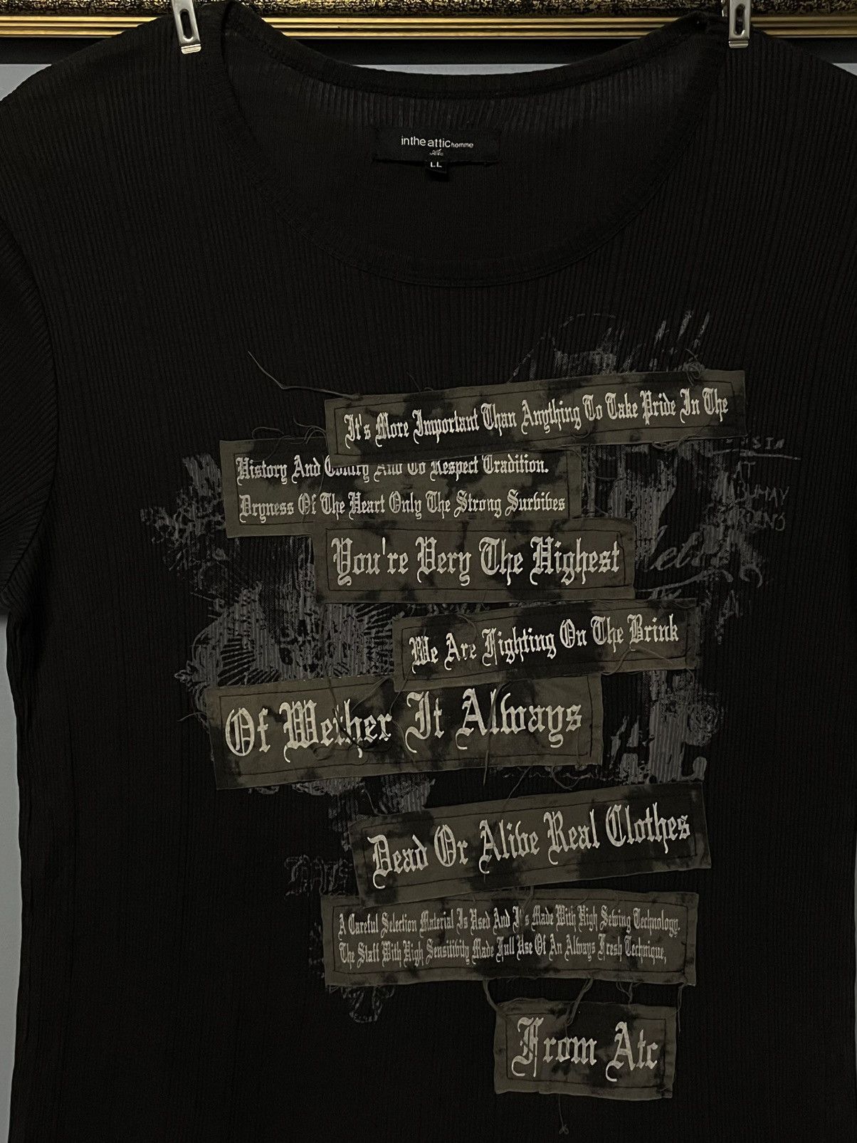 Designer × Japanese Brand × Vintage Vintage 1990s Japan Designer In The Attic Post Punk Poem Tee Size US S / EU 44-46 / 1 - 3 Thumbnail