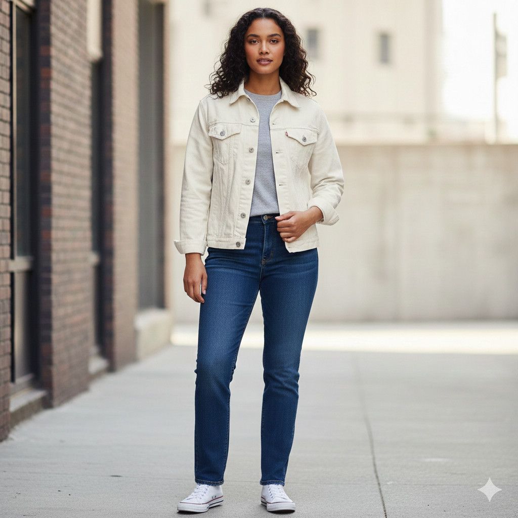 Levi's Levi's Men's L Denim Trucker Jacket Cream White 6 Pocket Size US L / EU 52-54 / 3 - 10 Thumbnail