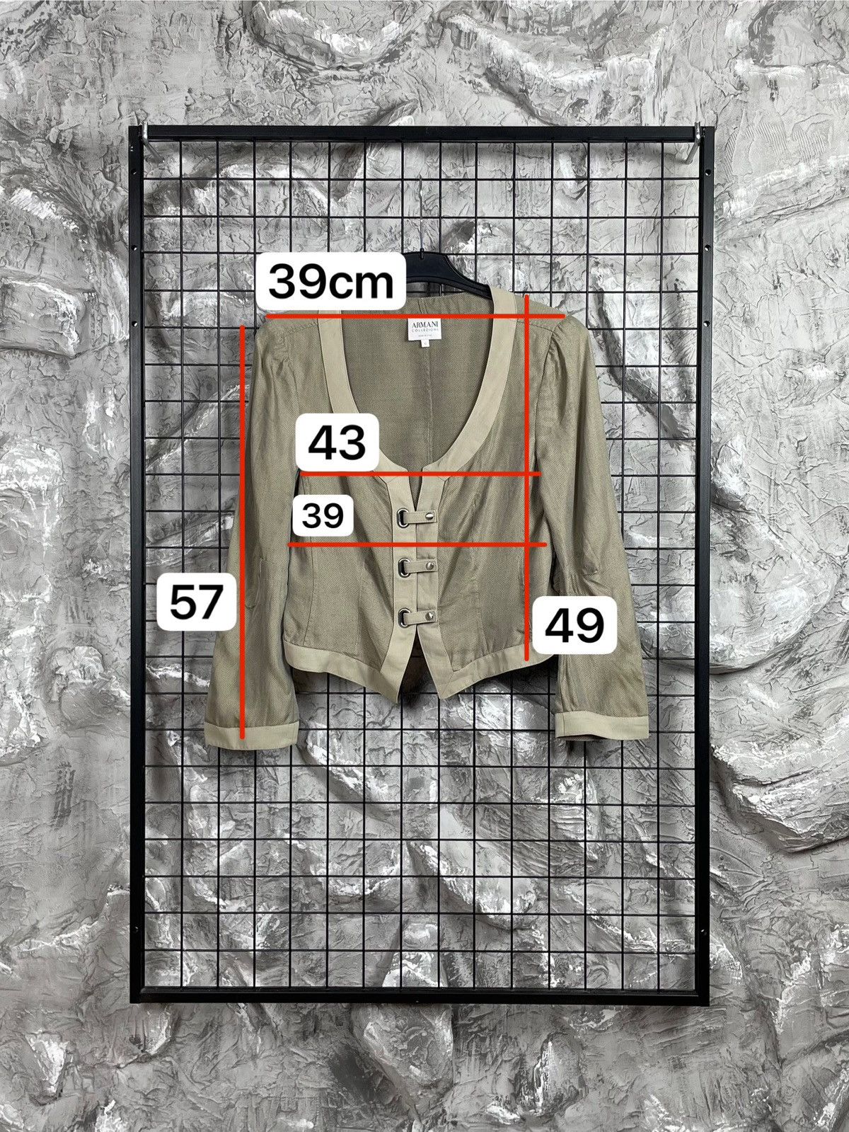 Armani Collezioni Armani Rare Y2K Silk Cropped Jacket Archive Japanese Style Size M / US 6-8 / IT 42-44 - 13 Thumbnail