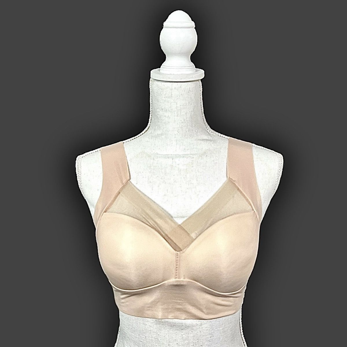 Other Mesh Gathered Seamless Women’s Beige Bra Sz S Size ONE SIZE - 2 Thumbnail