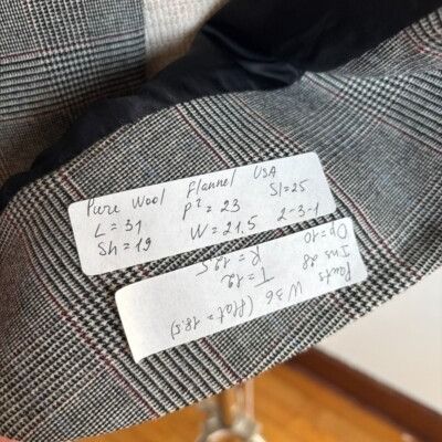 Other Cromwell Juster's Custom Suit Sz 44-46 Windowpane Wool Two B Size 44R - 6 Thumbnail
