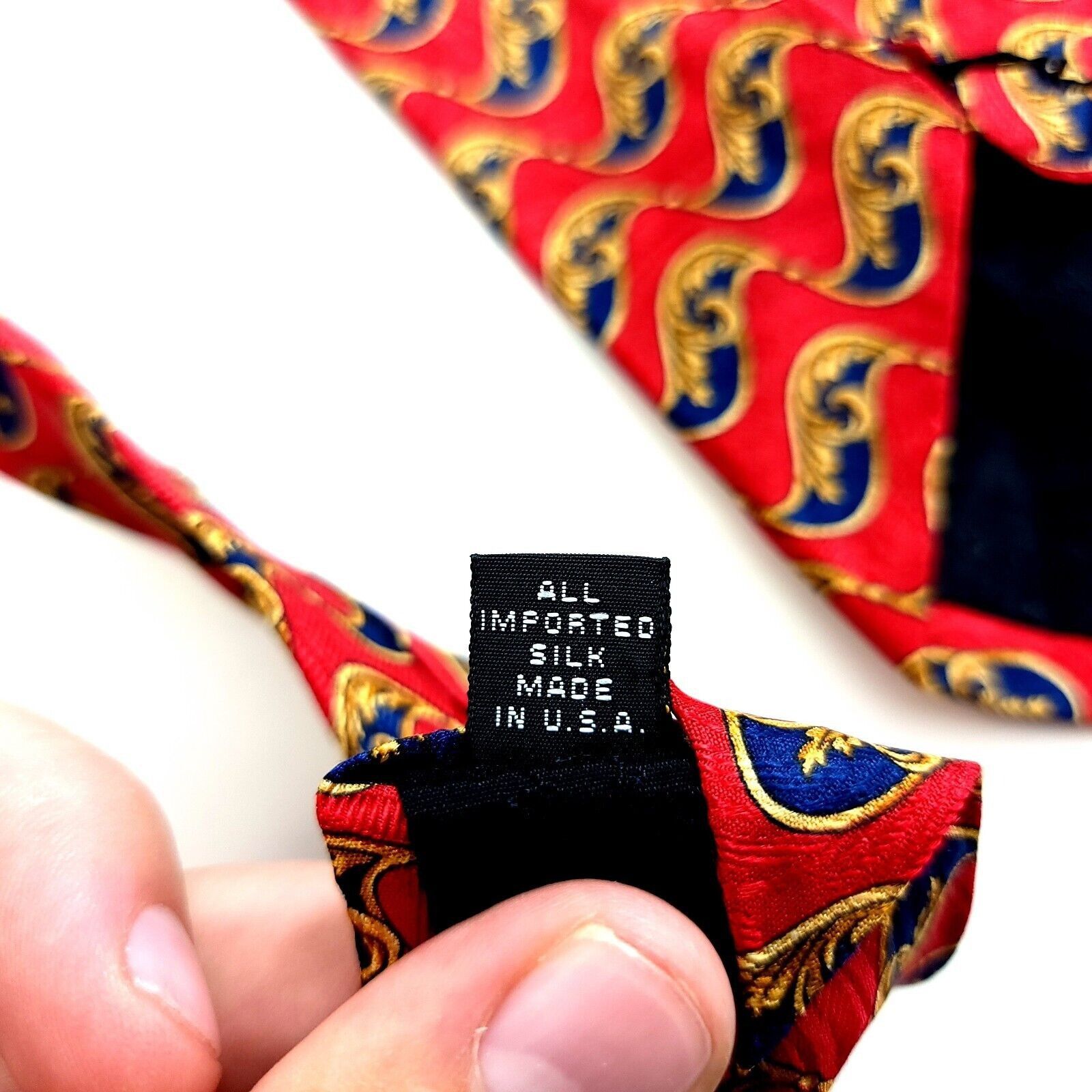 Countess Mara Countess Mara Red Blue Baroque Geometric Jacquard Print Wide Size ONE SIZE - 6 Thumbnail