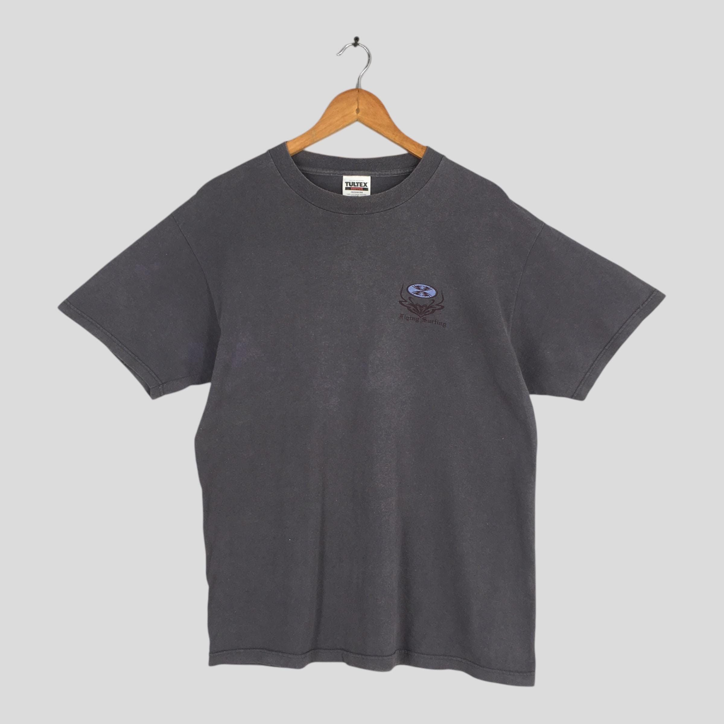 Other Vintage 90s Flying Surfing Gray T shirt Large Size US L / EU 52-54 / 3 - 3 Thumbnail