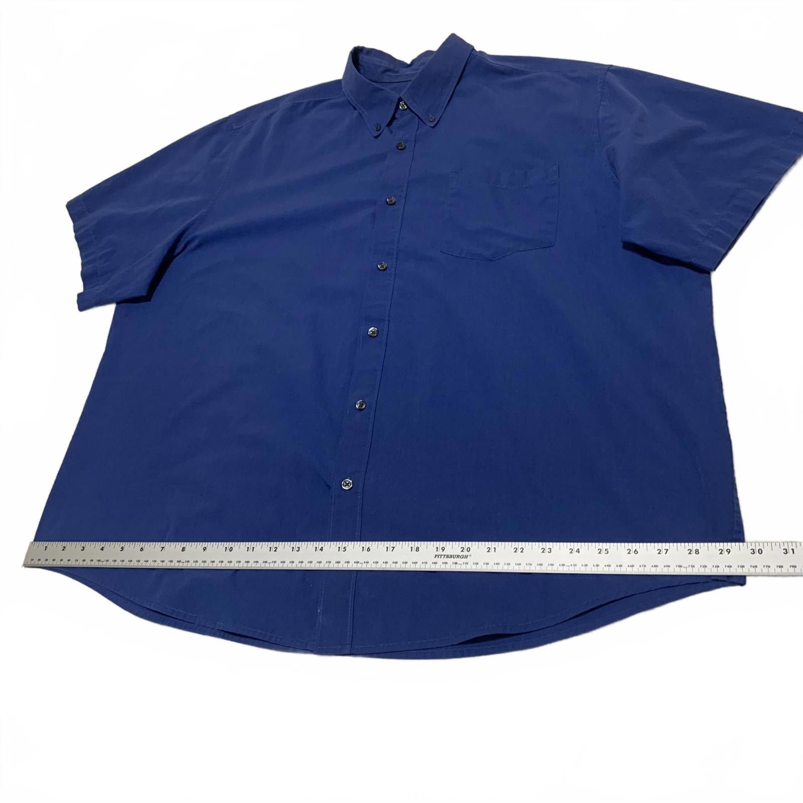 Basic Editions Basic Edition Men's 2XL Blue Short Sleeve Button-Up Shirt Size US XXL / EU 58 / 5 - 5 Thumbnail