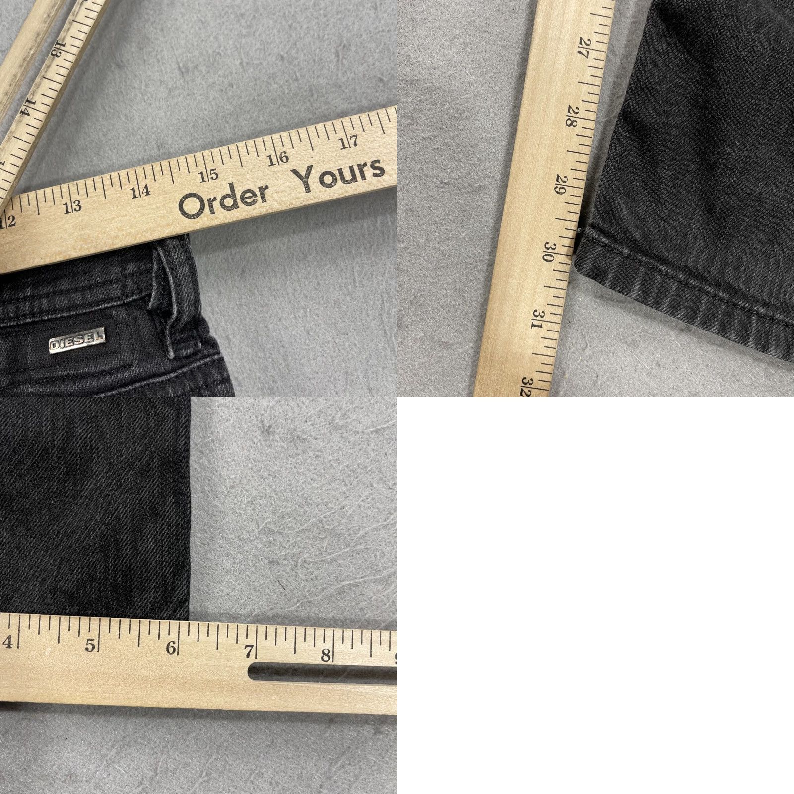 Diesel Diesel Jeans Slim 27x30 Black Distressed Denim DNA 5-Pocket Boys? Size US 27 - 8 Thumbnail