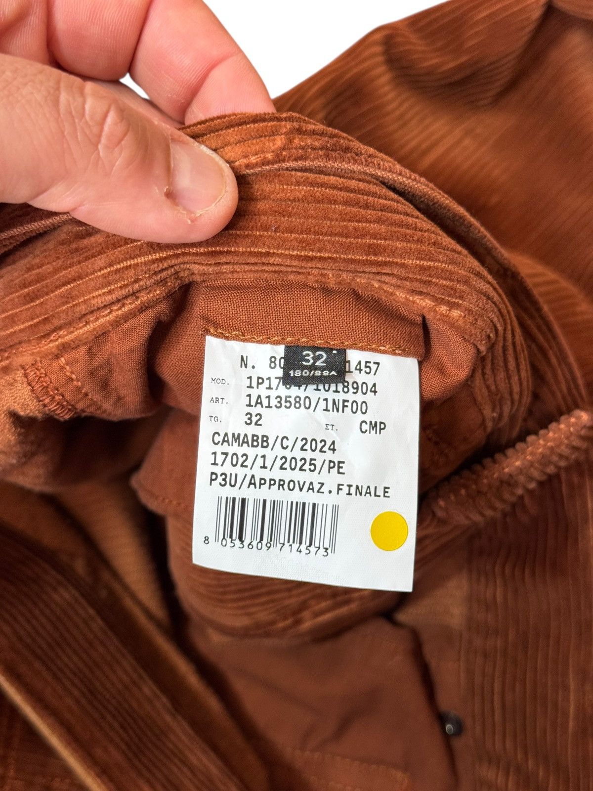Versace Versace Brown Corduroy Pants with Medusa Logo – 32 Size US 32 / EU 48 - 5 Thumbnail