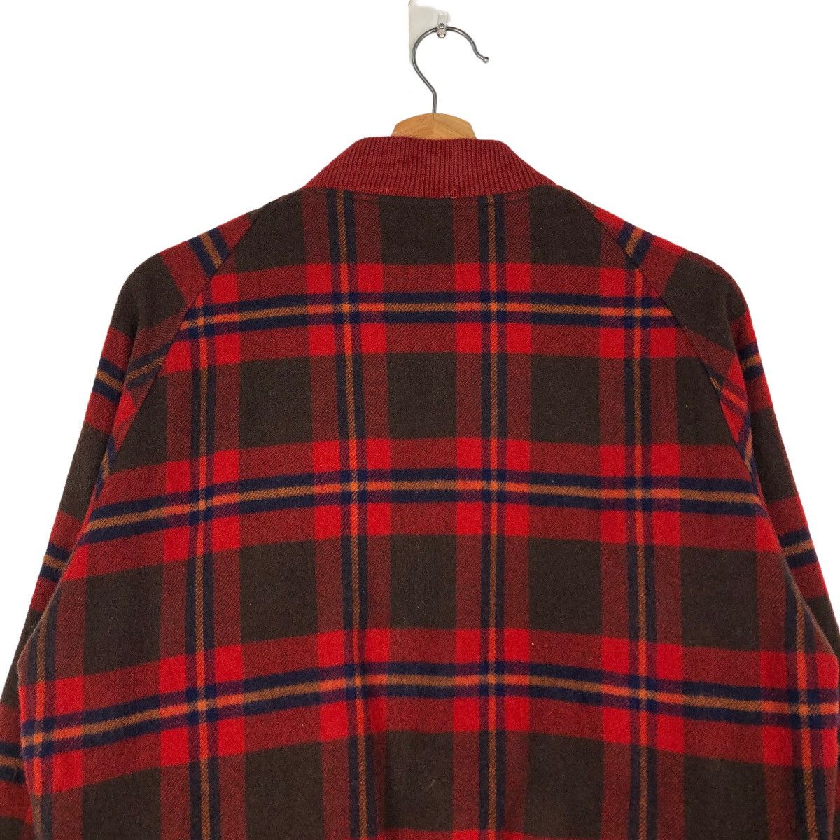 Japanese Brand 🔥Punk Design Tartan Check Bomber Jacket Wool Issey Miyake Size US L / EU 52-54 / 3 - 9 Thumbnail