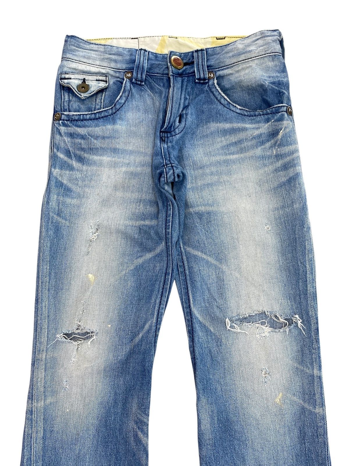 Edwin Edwin Faded Wash Distressed Style Bootcut Jeans Size US 30 / EU 46 - 2 Thumbnail