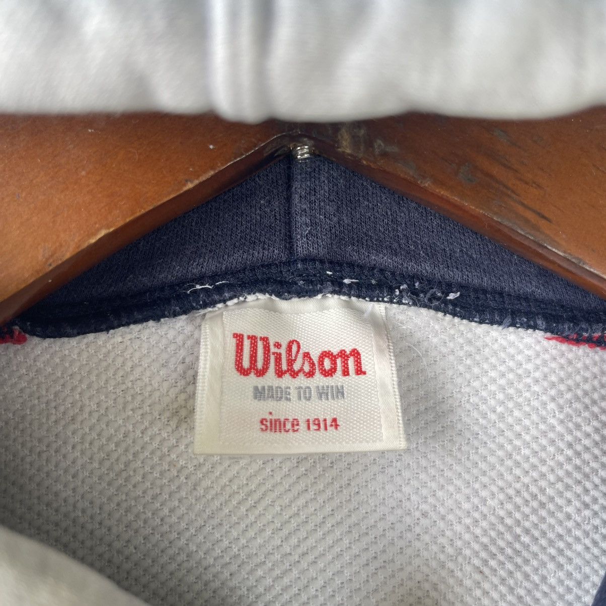 Wilson Vintage 90s Wilson Pro Staff Hoodie – Grey/Red/Navy Size US L / EU 52-54 / 3 - 13 Thumbnail