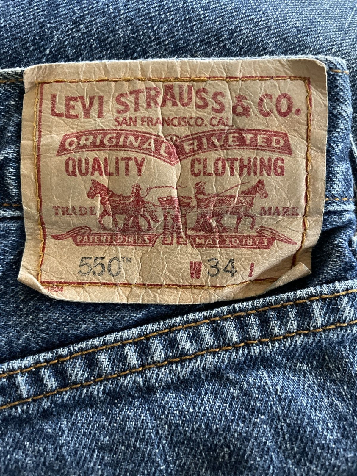 Levi's × Vintage Levi’s 550 Blue Denim Jean Shorts Size 34 Jorts Relaxed Fit Size US 34 / EU 50 - 8 Thumbnail