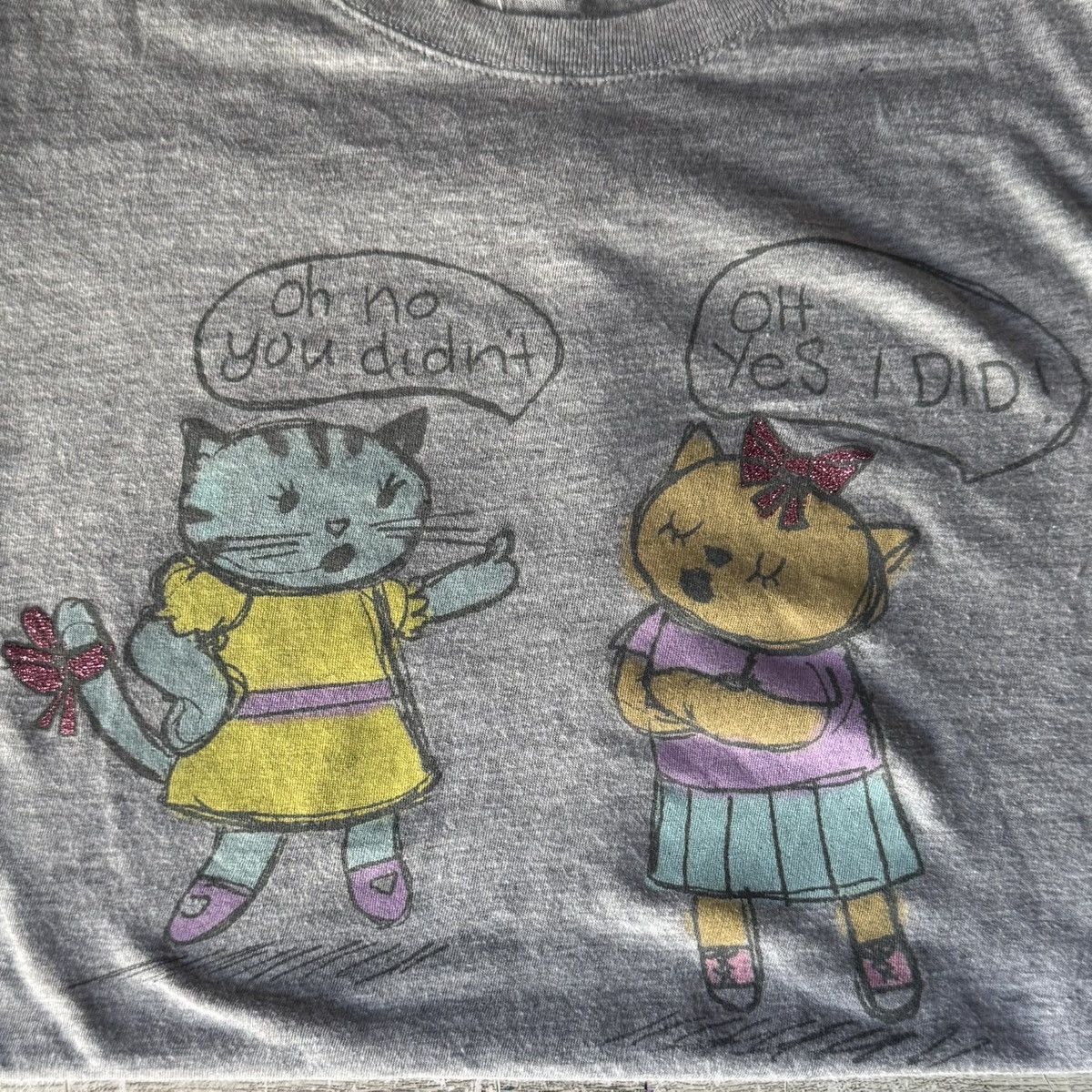 Vintage Retro, Y2K, Sassy Kitty Cat, Fitted Tee Size M / US 6-8 / IT 42-44 - 5 Thumbnail