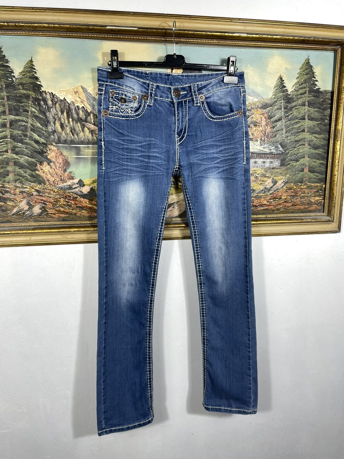True Religion × Vintage True Religion Vintage Y2k Blue Denim Jeans Pants Drip Swag Size 30" / US 8 / IT 44 - 4 Thumbnail
